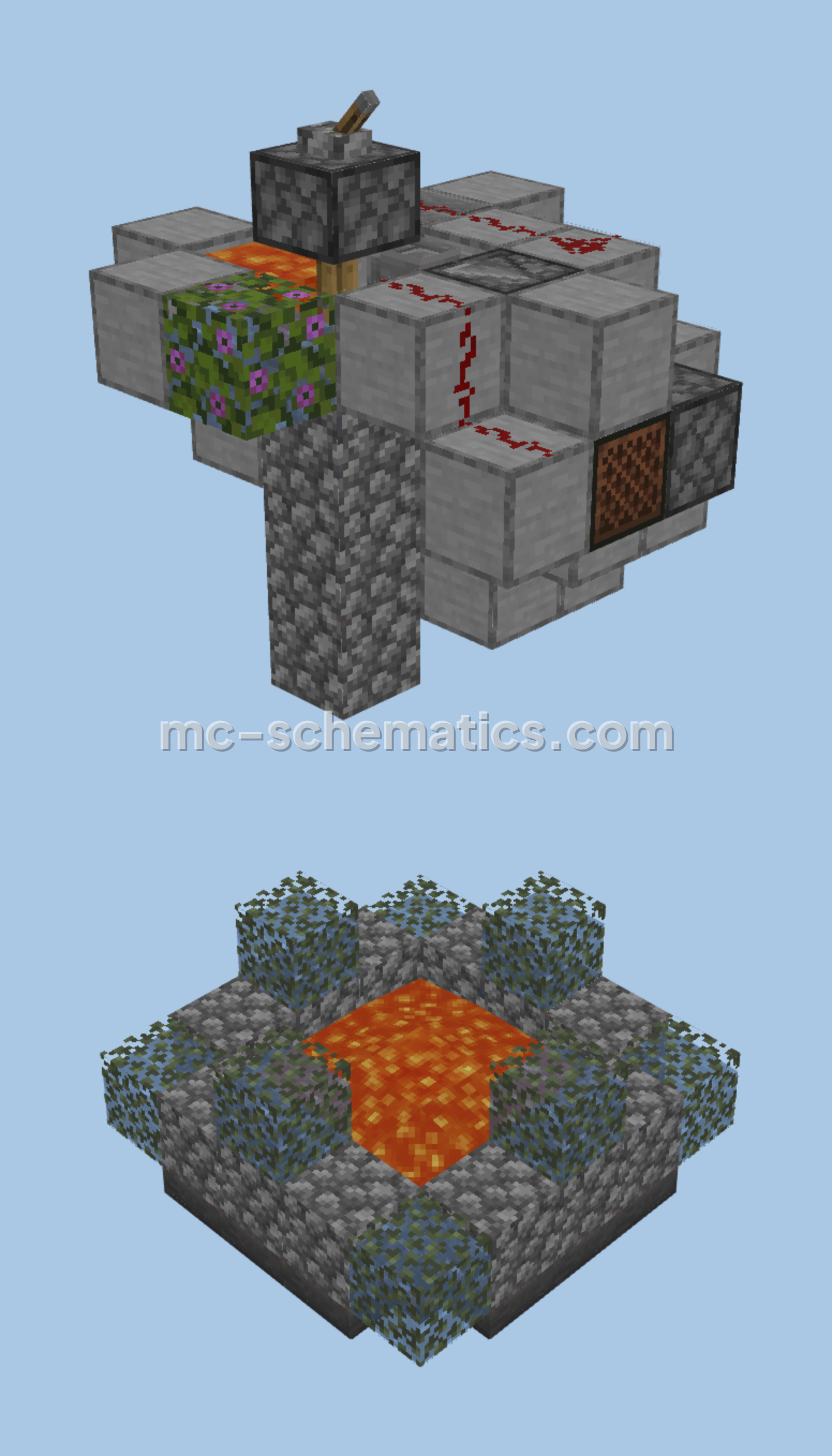 Beginner Stone Production Farm Minecraft schematic preview