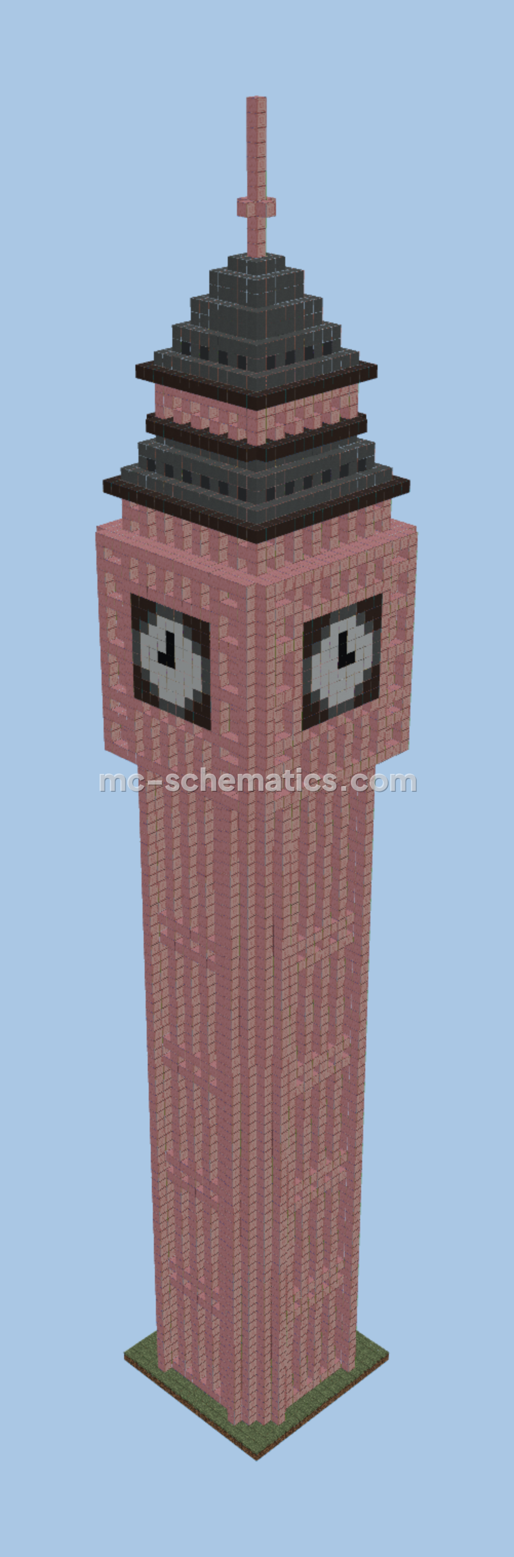 Big Ben Clock Tower Minecraft schematic preview