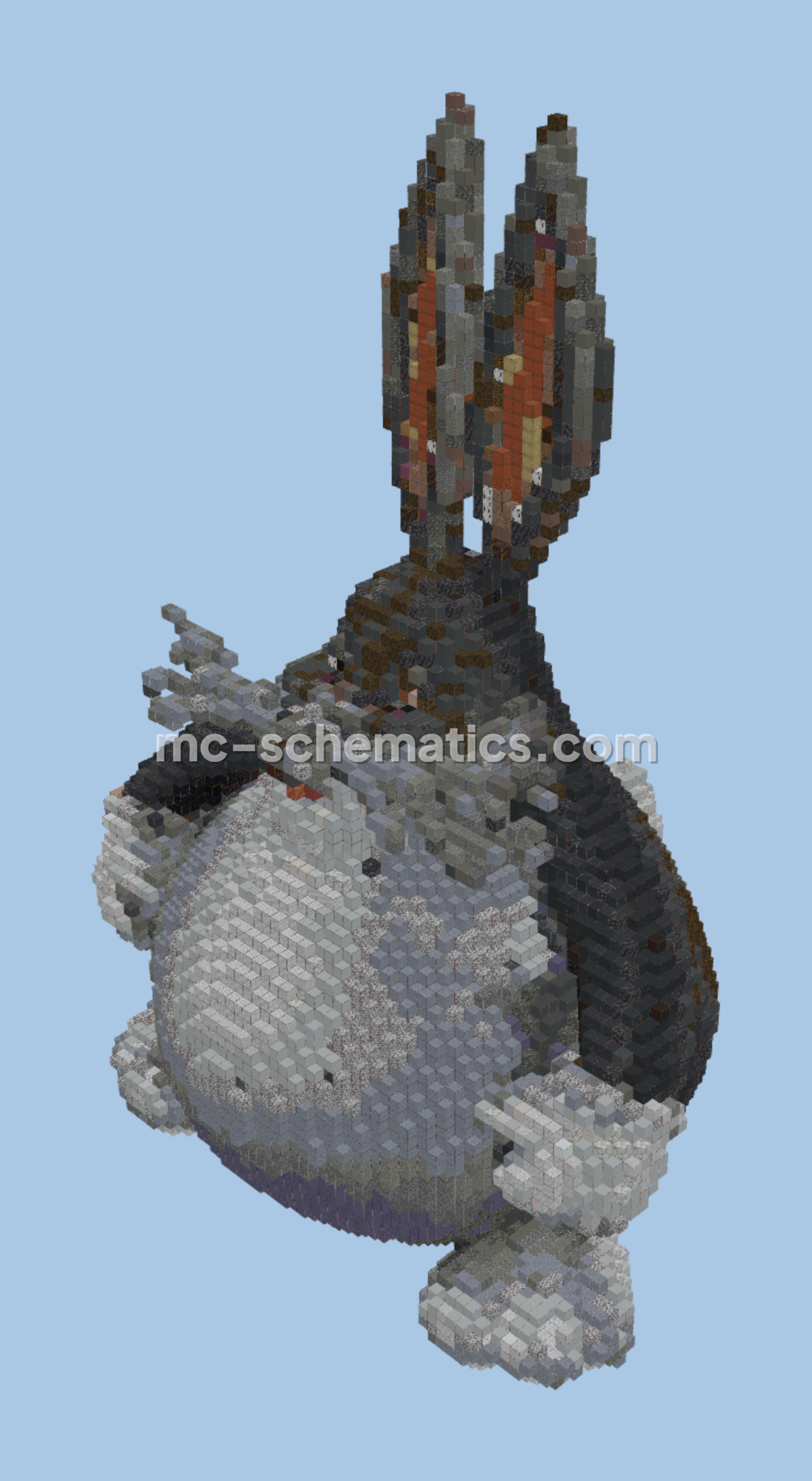 Big Chungus Statue Minecraft schematic preview