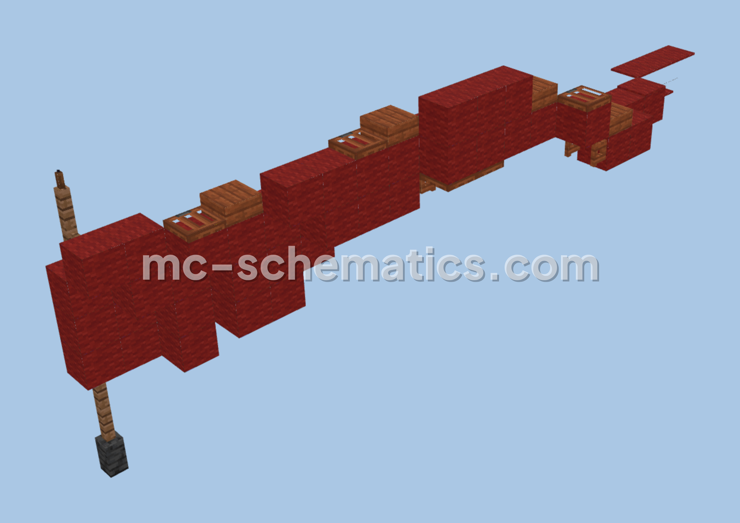 Big Flag Castle Pack Structure Minecraft schematic preview