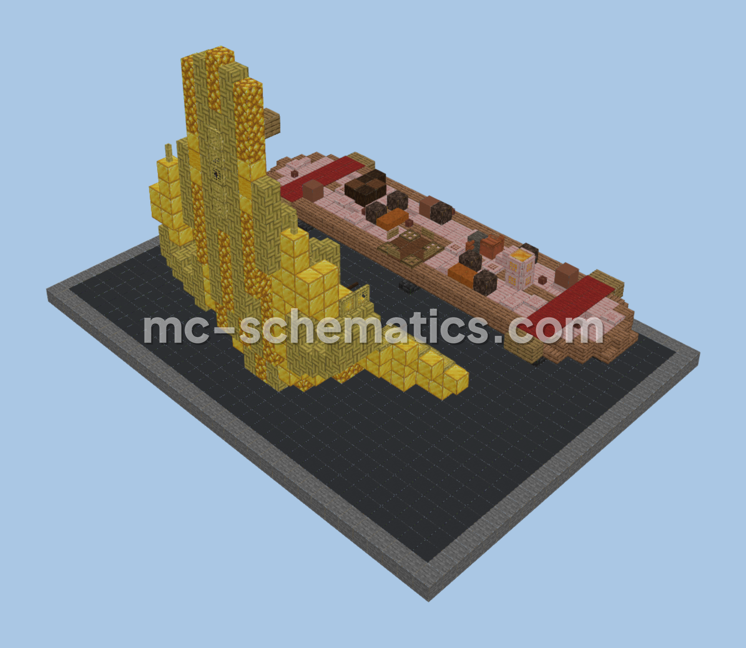 Big Golden Throne of Odin Minecraft schematic preview