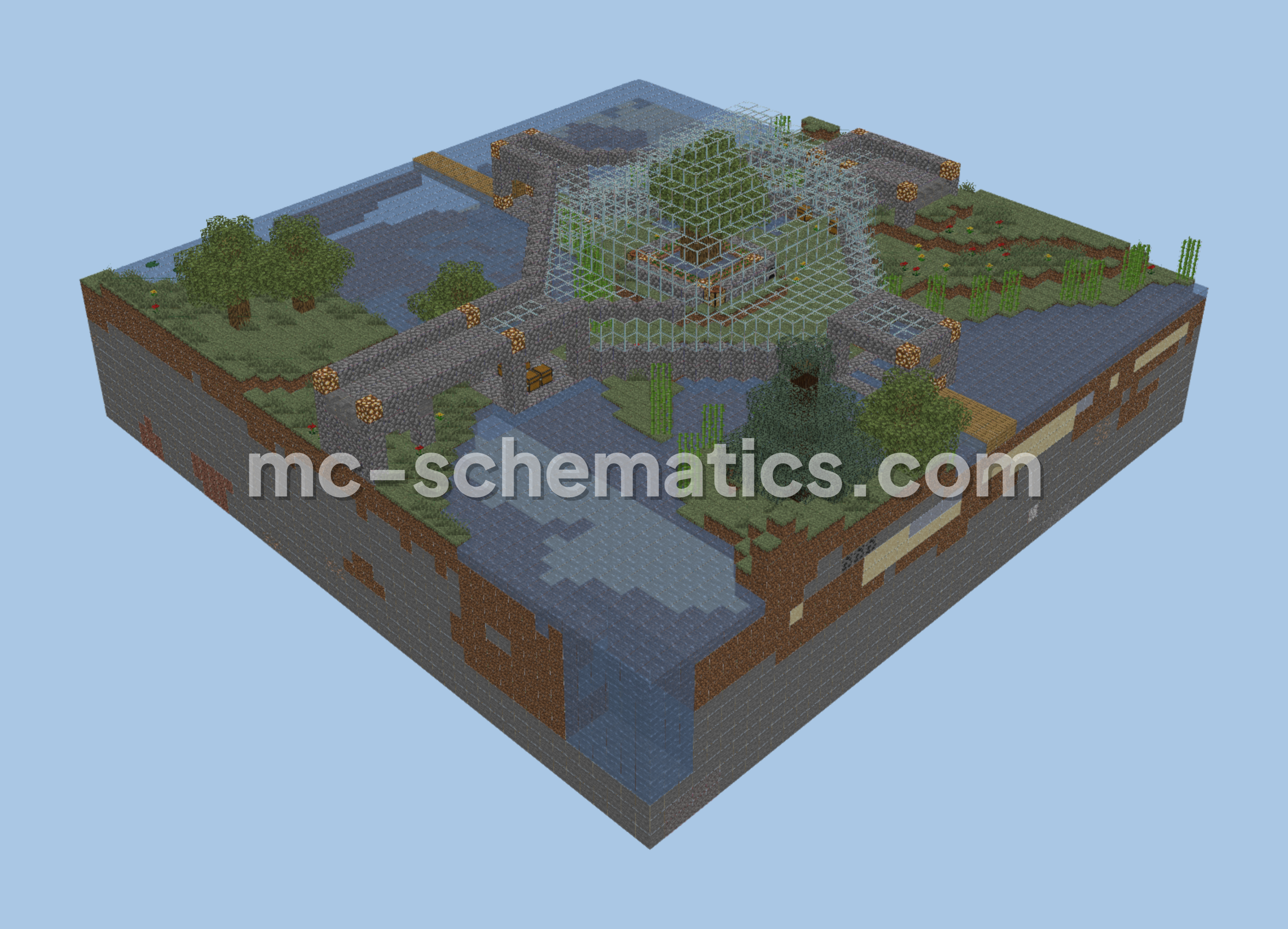 Bio-Dome Greenhouse Minecraft schematic preview
