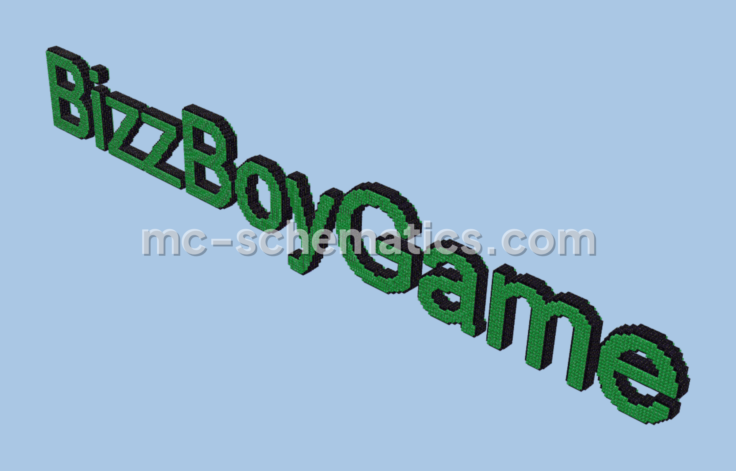 BizzBoyGame Welcome Sign Minecraft schematic preview