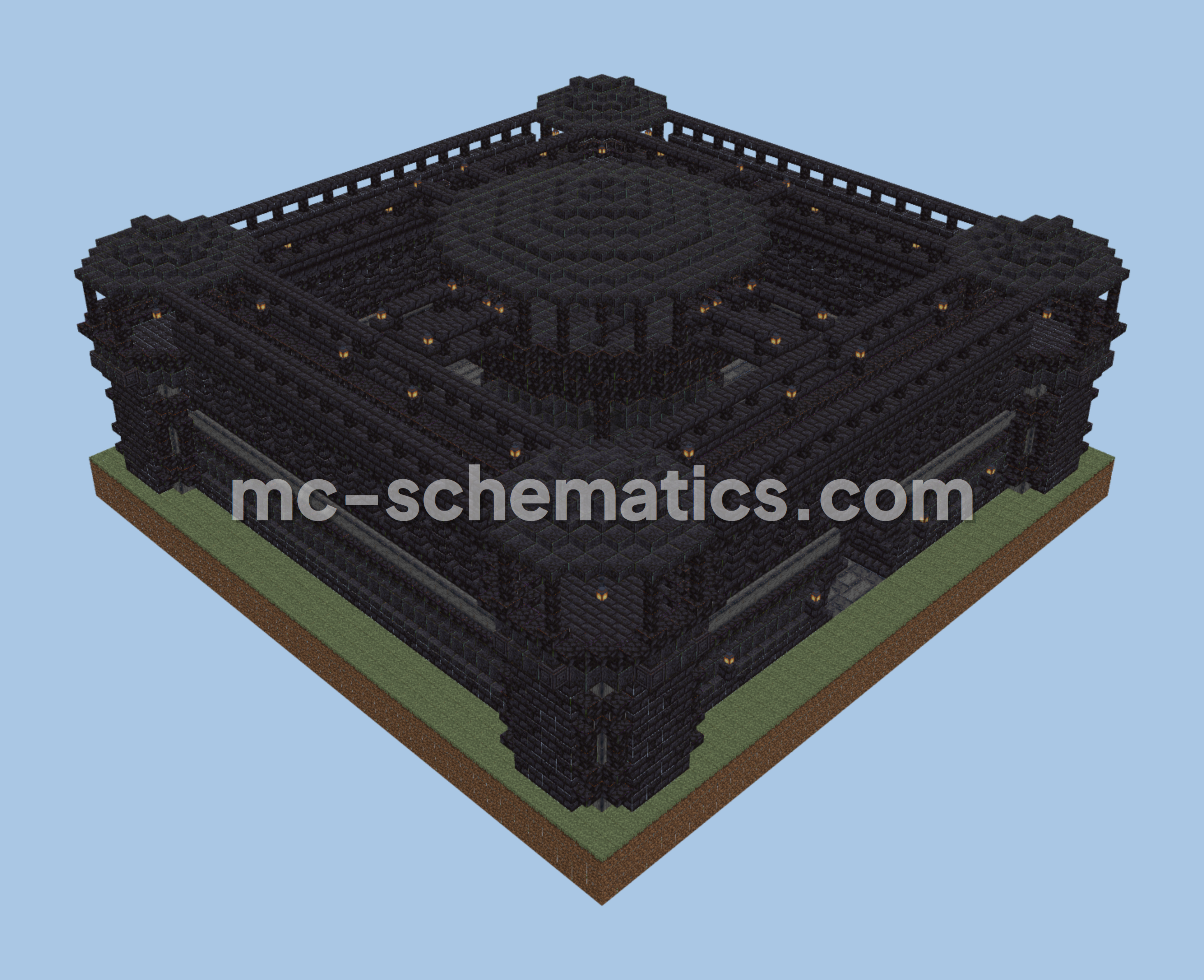 Black Castle Structure Minecraft schematic preview