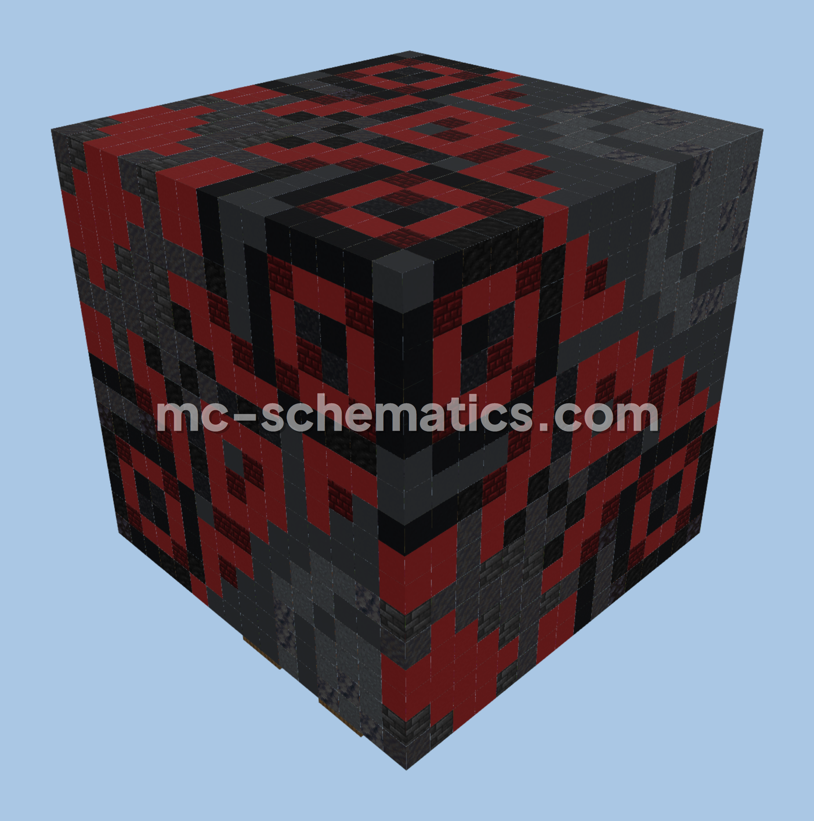 Black Glazed Terracotta Structure Minecraft schematic preview