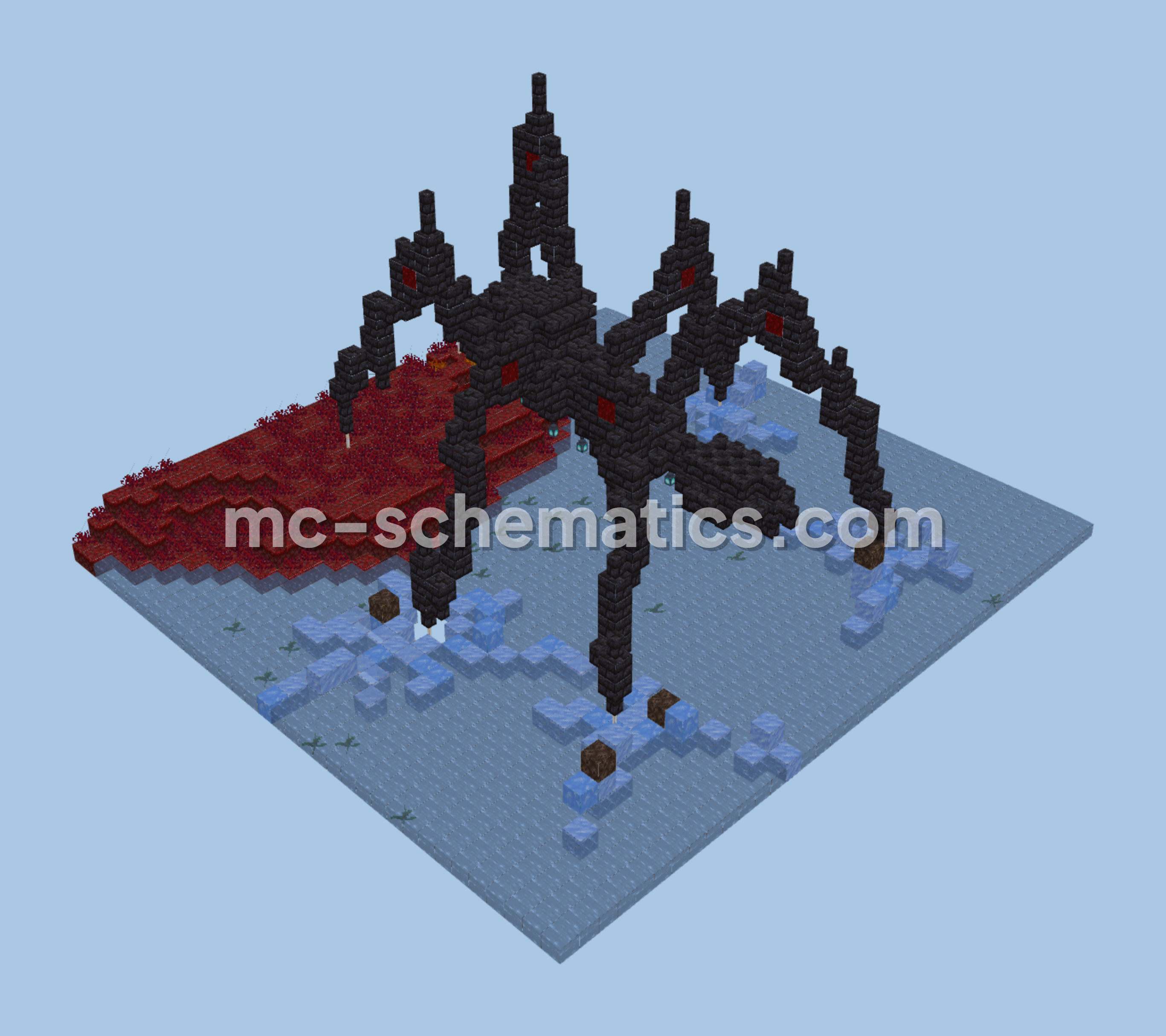 Black Spider Structure Minecraft schematic preview