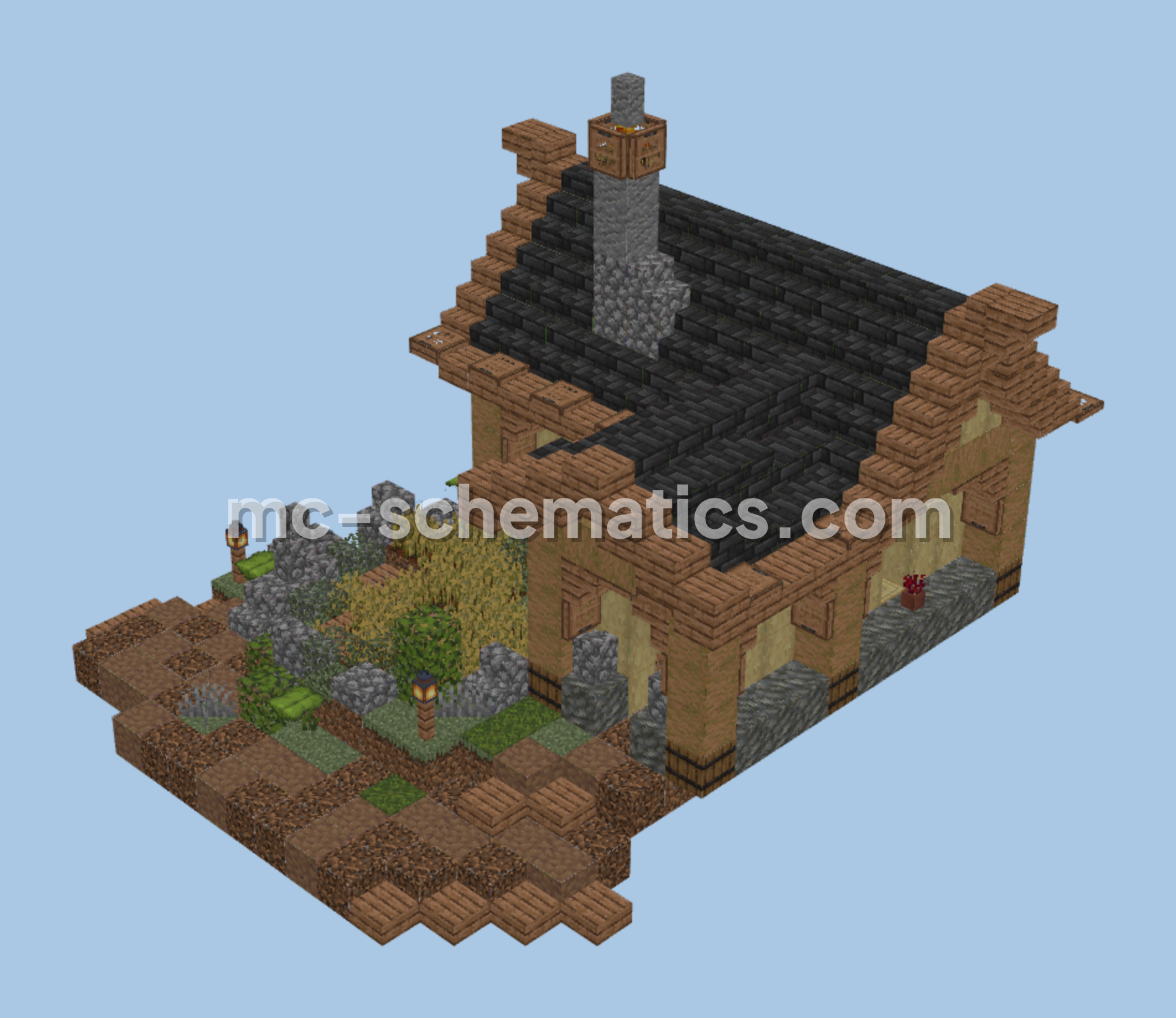 Blackstone Hut Structure Minecraft schematic preview