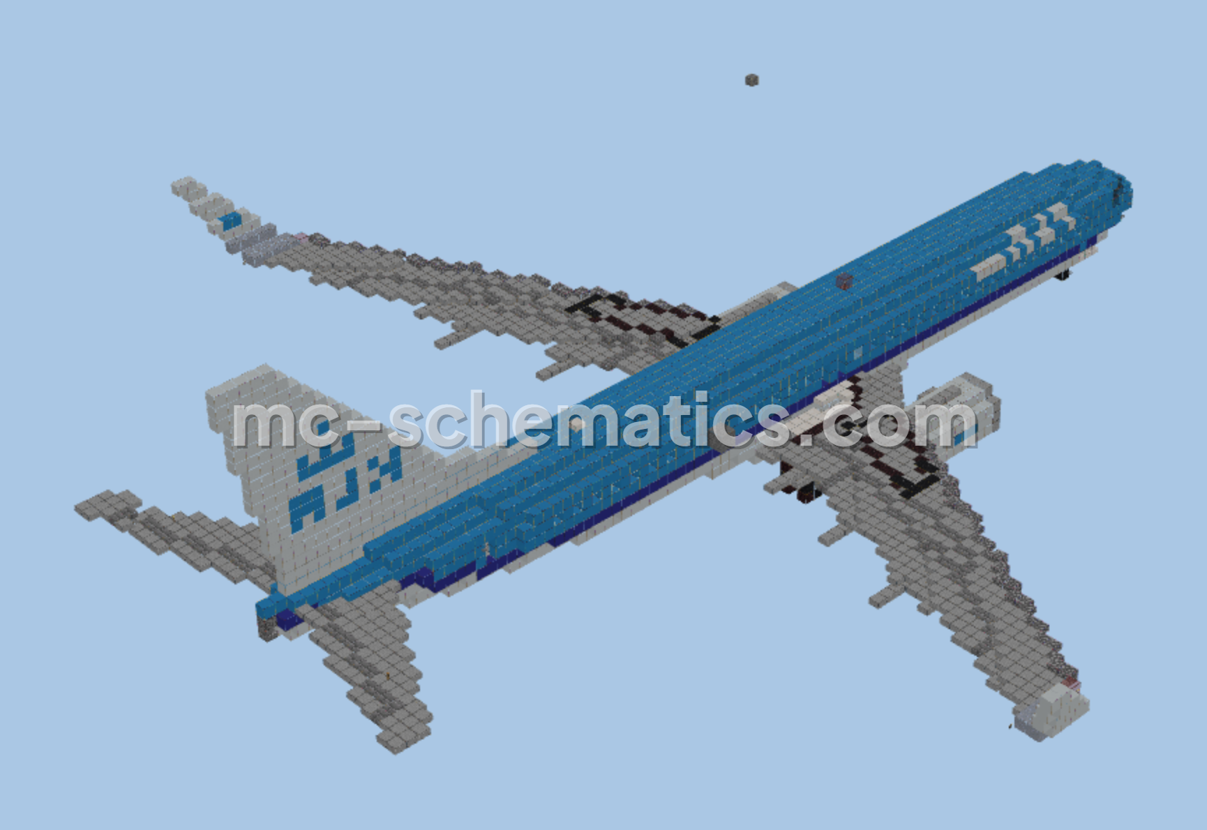 Boeing 737 Aircraft Replica Minecraft schematic preview