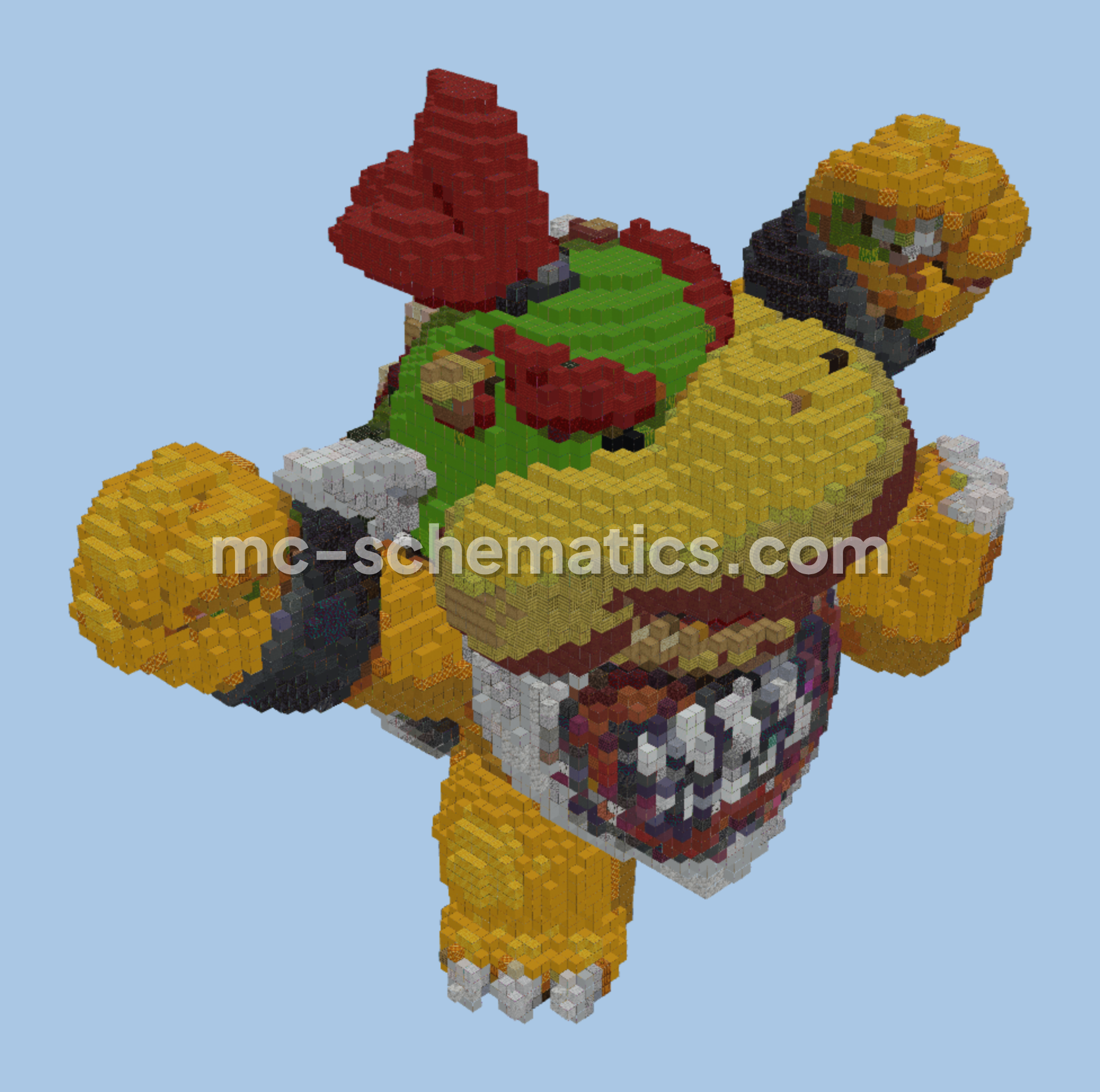 Bowser Jr. Minecraft Character Build Minecraft schematic preview