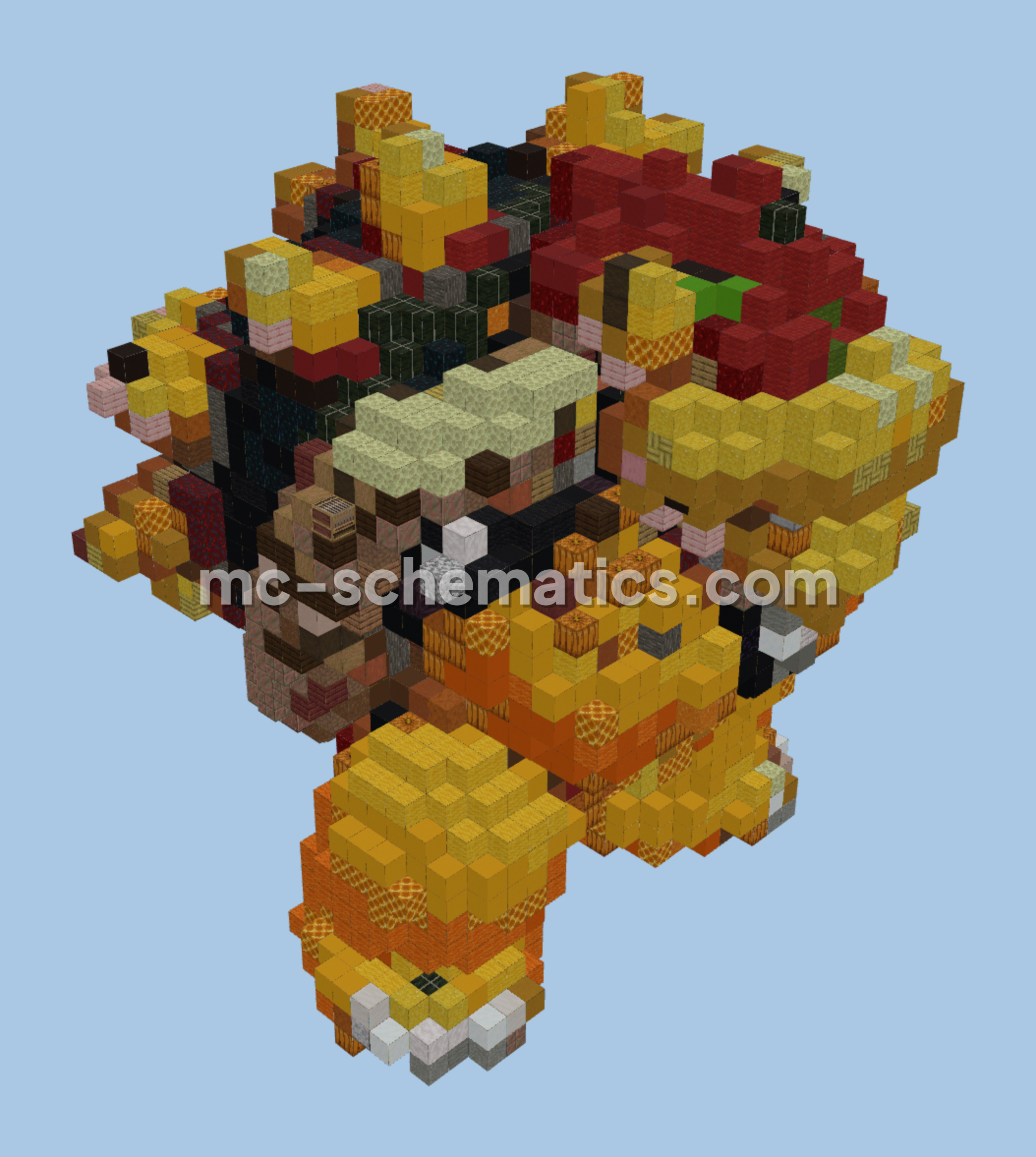 Bowser Statue from Super Mario Minecraft schematic preview