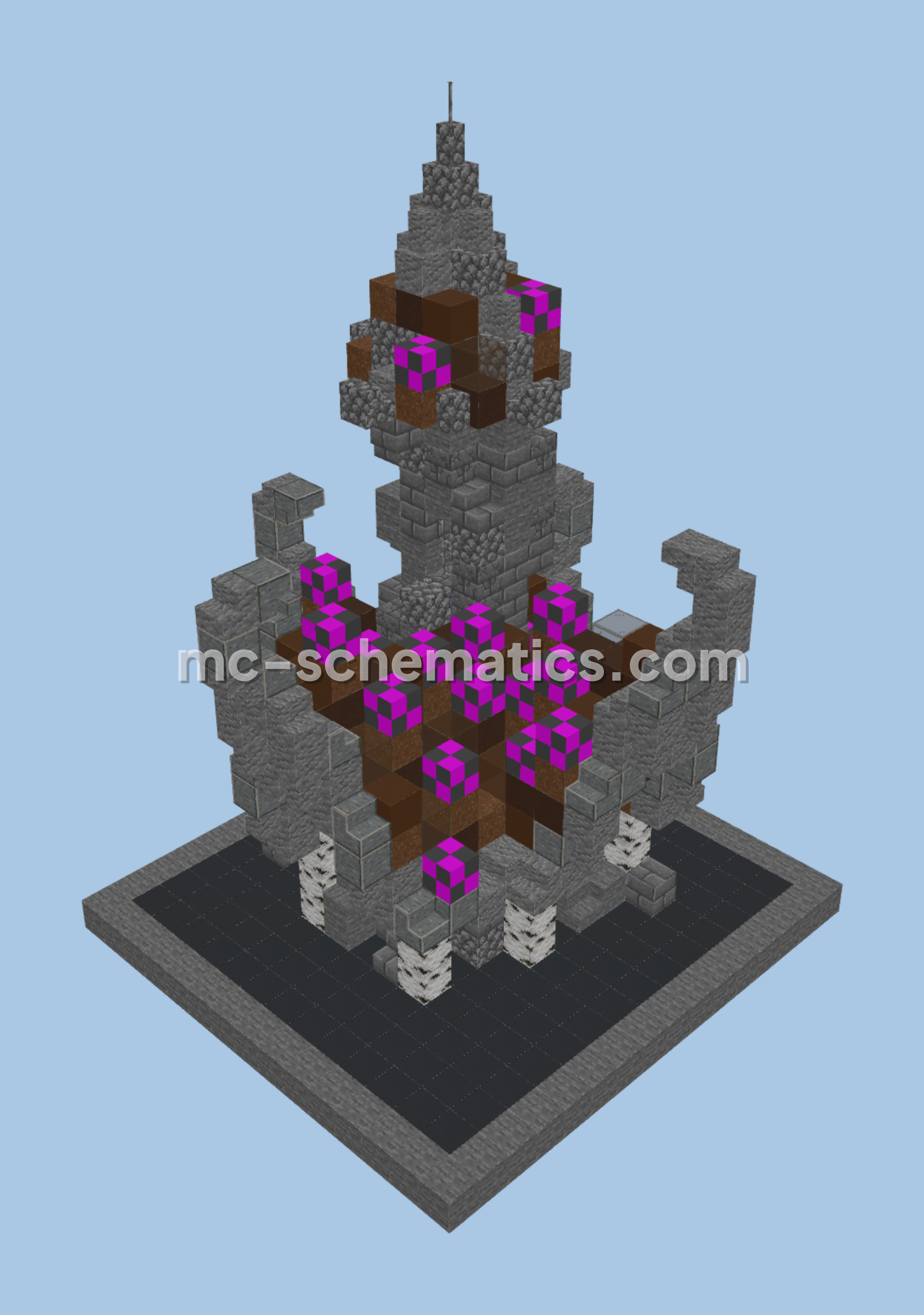 Brown Medieval Fantasy House 2 Build Minecraft schematic