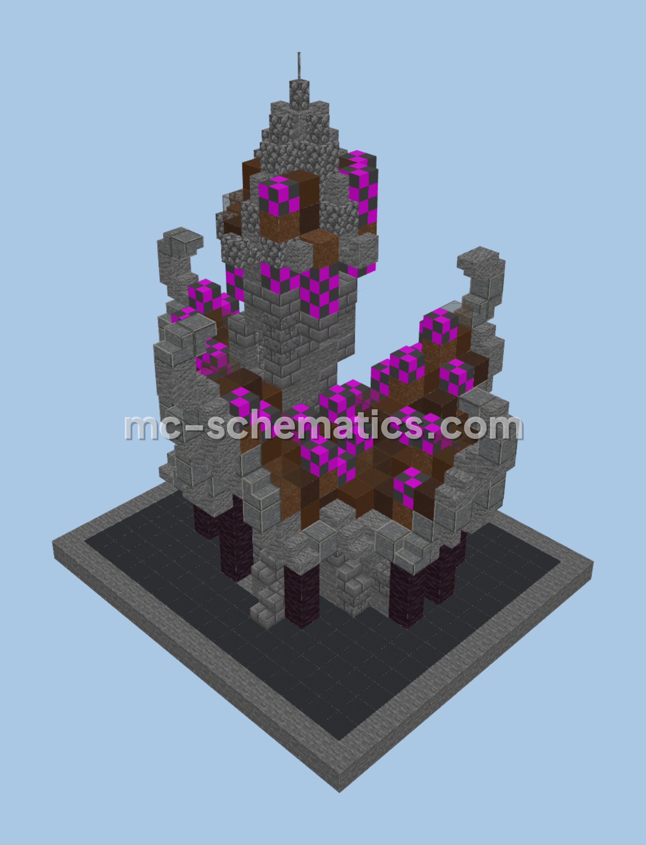 Brown Medieval Fantasy House 4 Minecraft schematic
