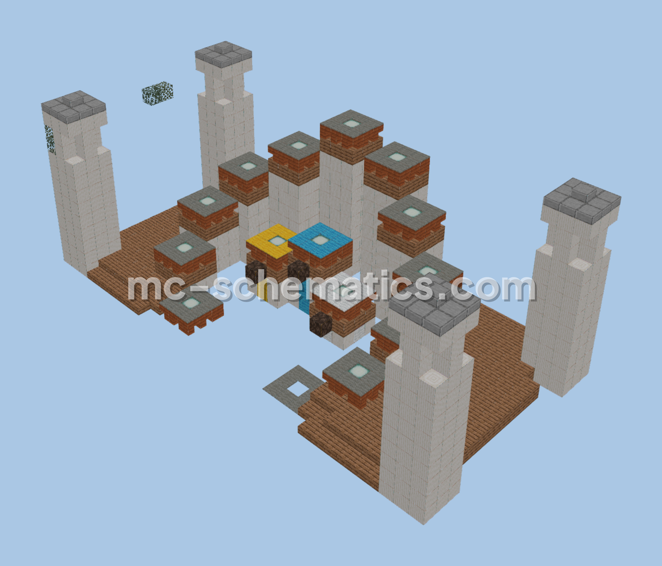 Build Podium Structure Minecraft schematic preview