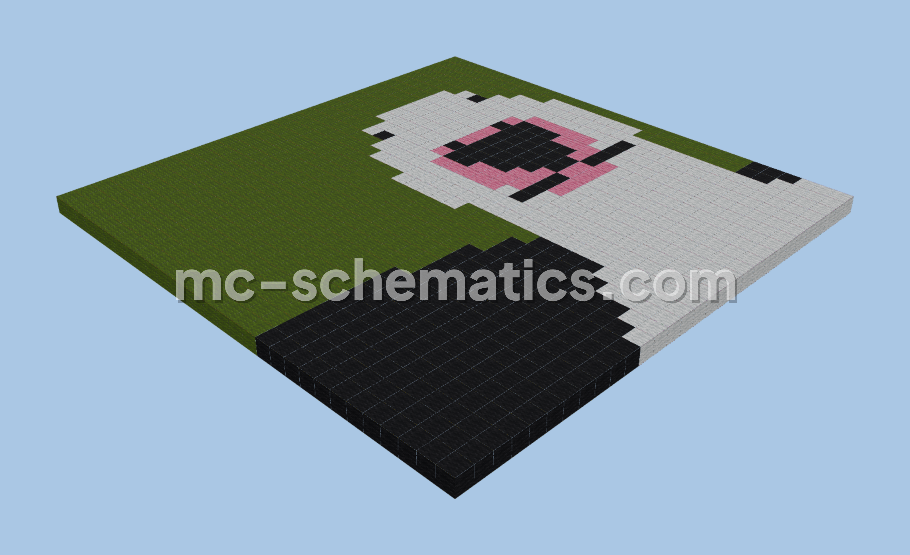 Bull Terrier Pixel Art Meme Minecraft schematic preview