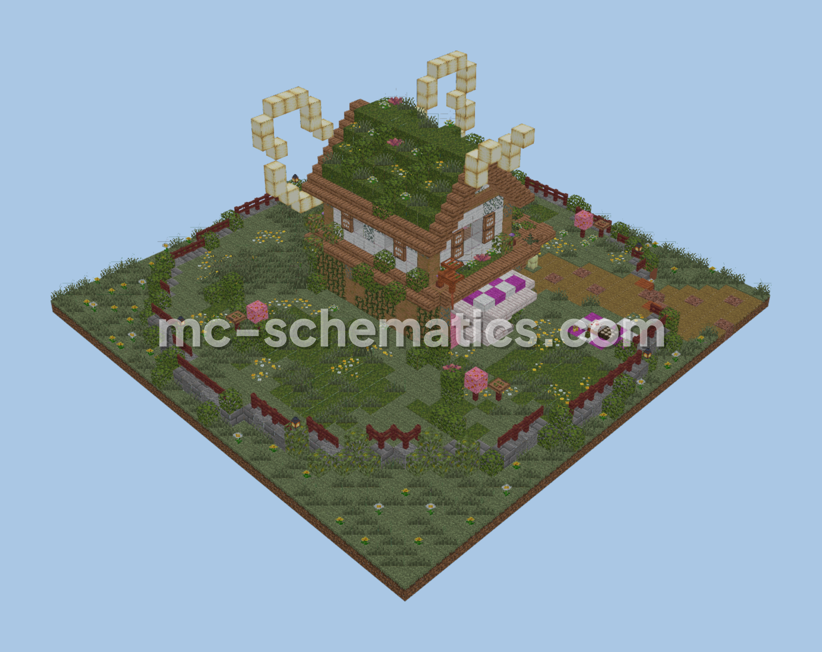 Butterfly Cottage World - Minecraft Build Minecraft schematic preview