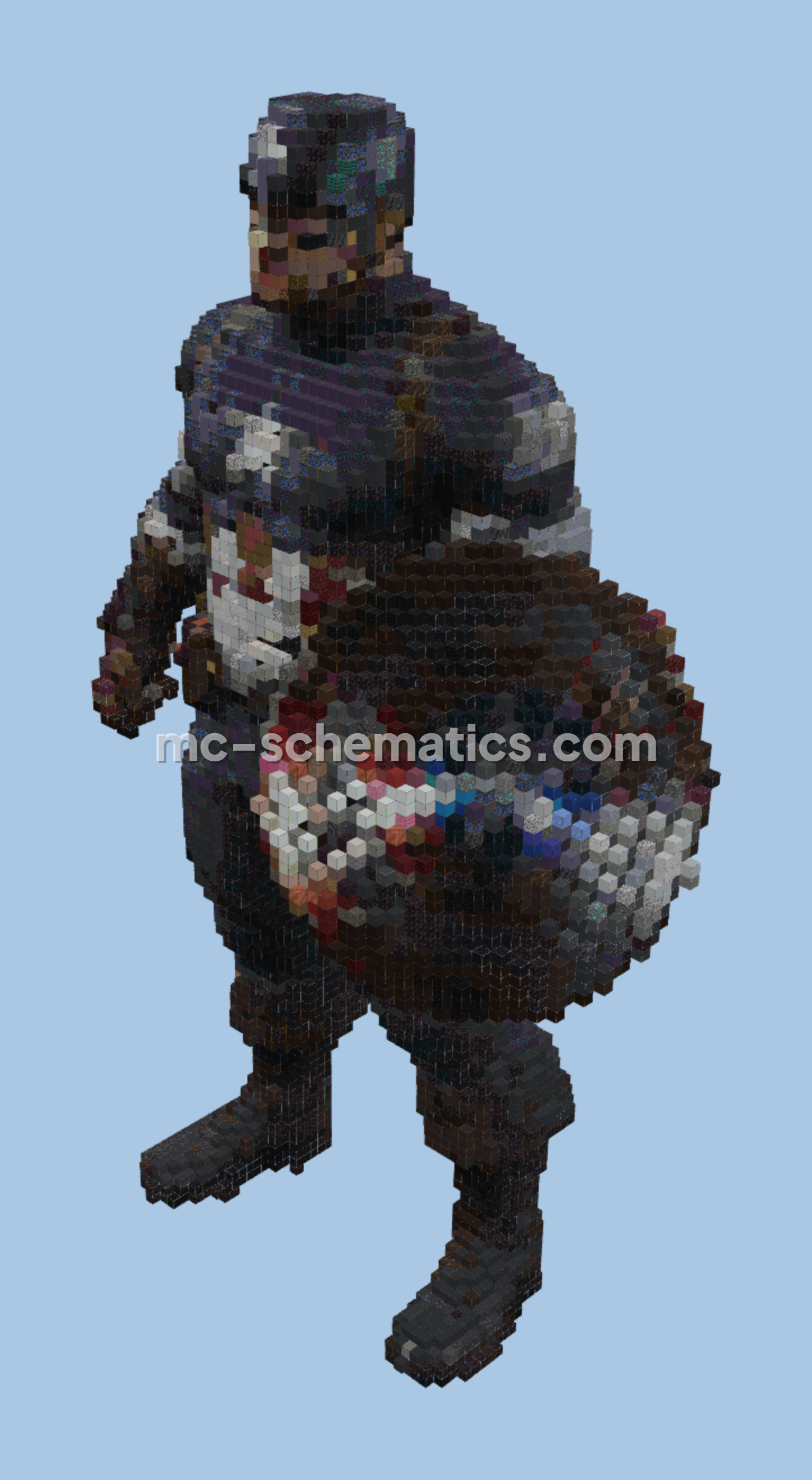 Captain America Statue Minecraft schematic preview