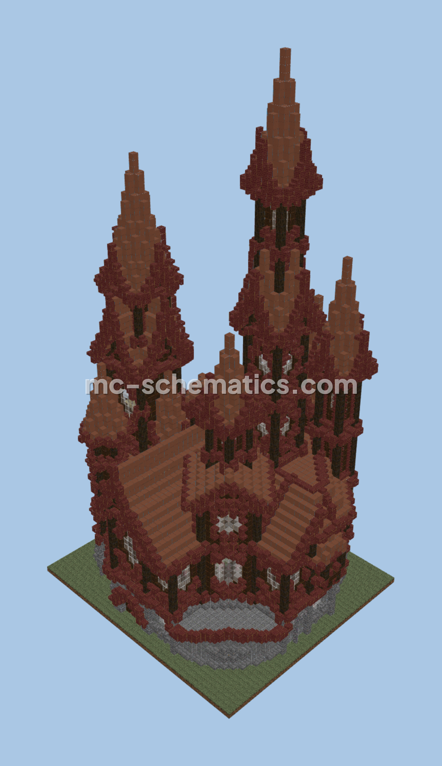 Medium Fantasy Medieval Castle Minecraft schematic