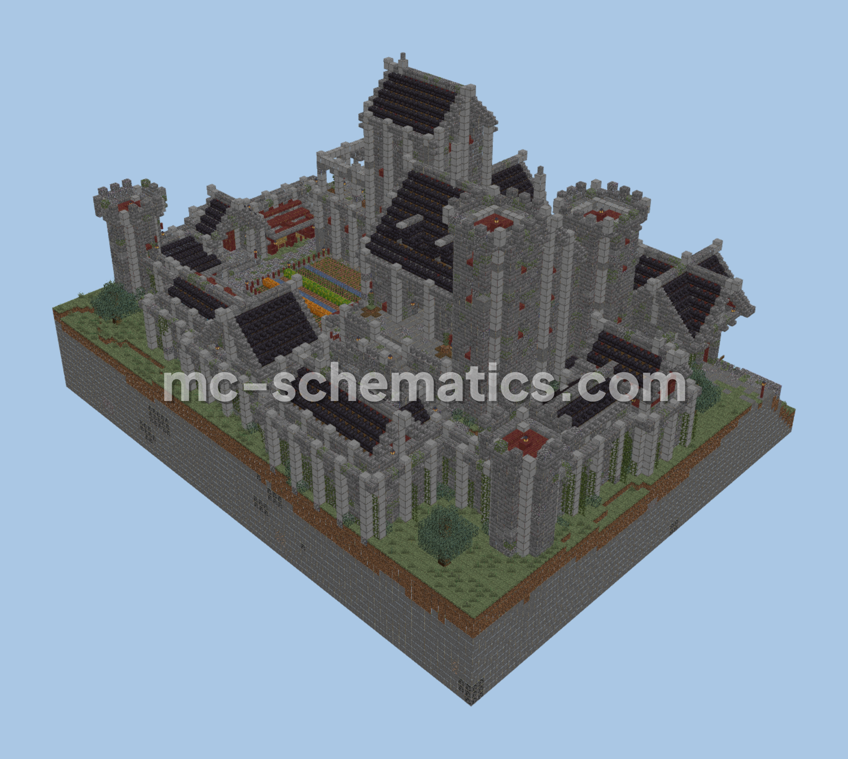 Castle Mountain Fortress Minecraft schematic preview