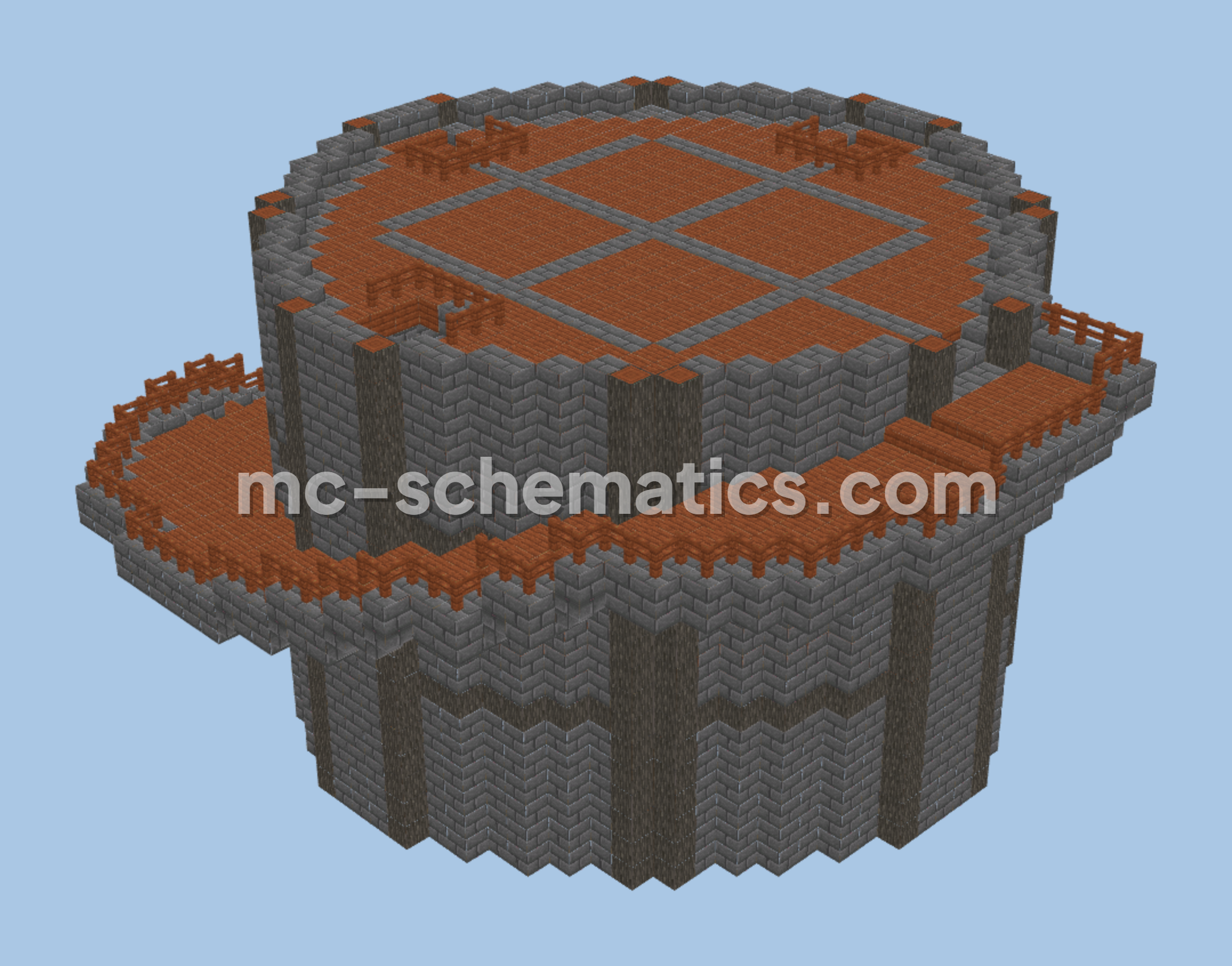 Castle Tower Structure Minecraft schematic preview