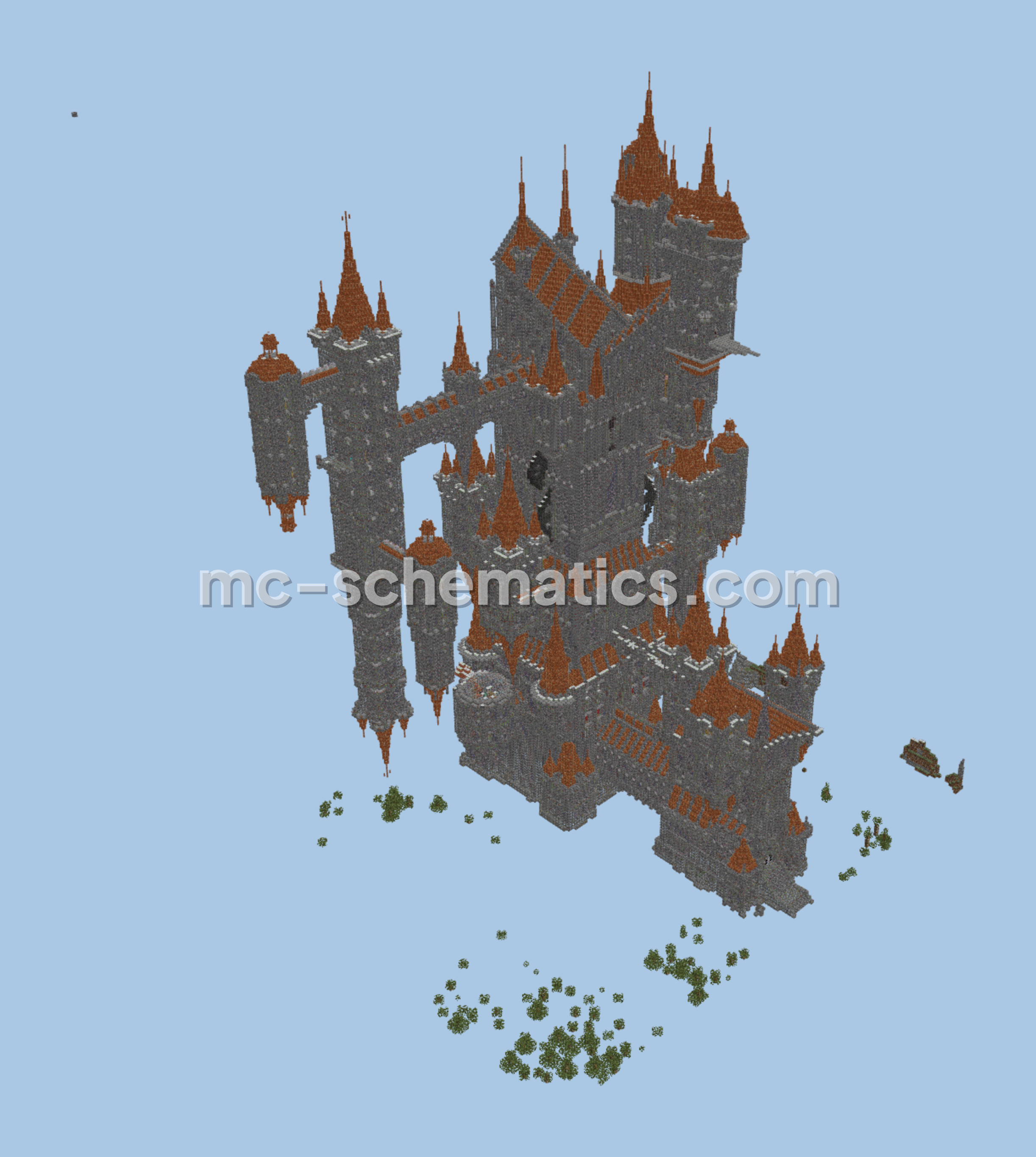 Castlevania Castle Structure Minecraft schematic preview