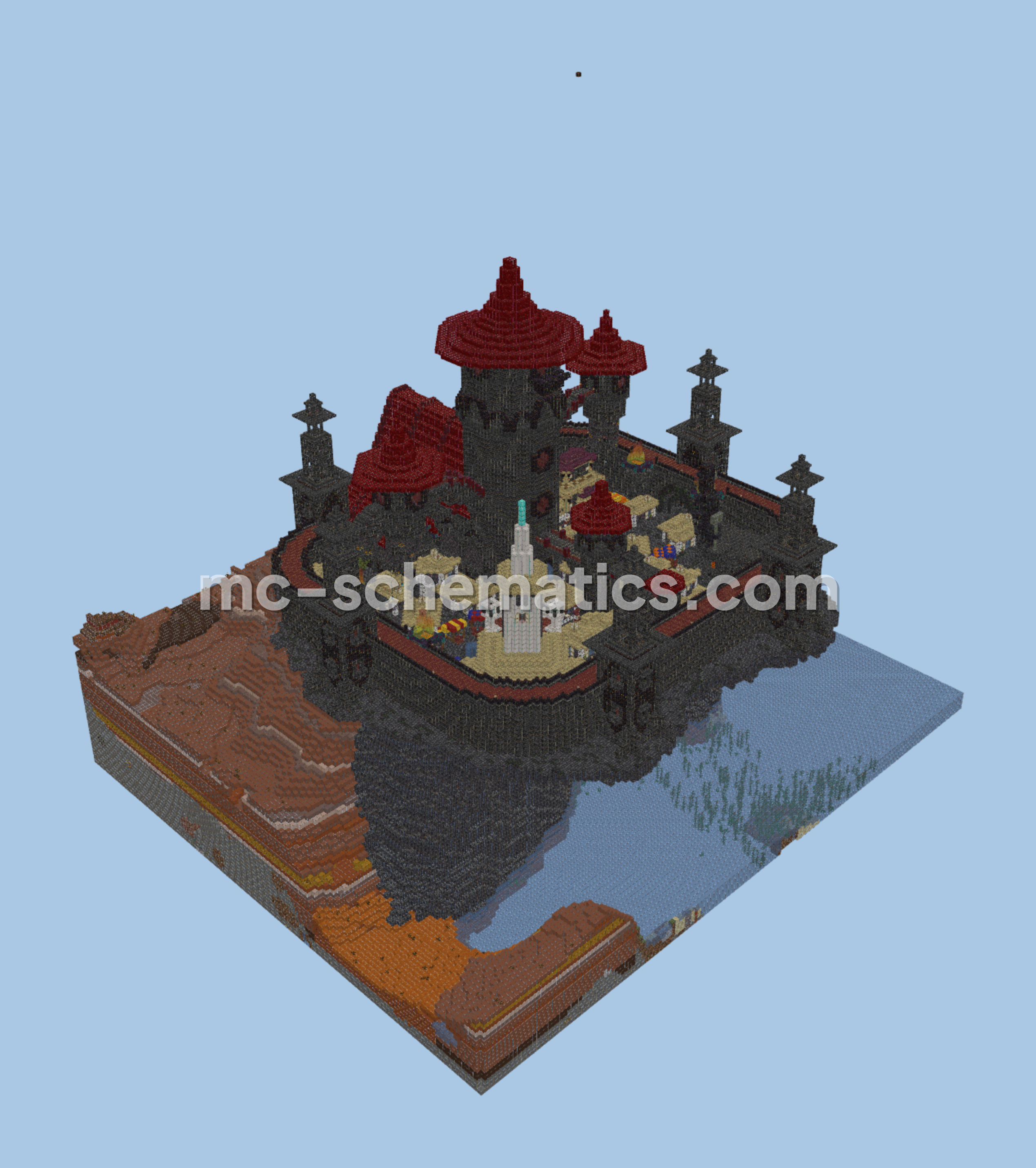 Castlevania Dracula Castle Minecraft schematic preview