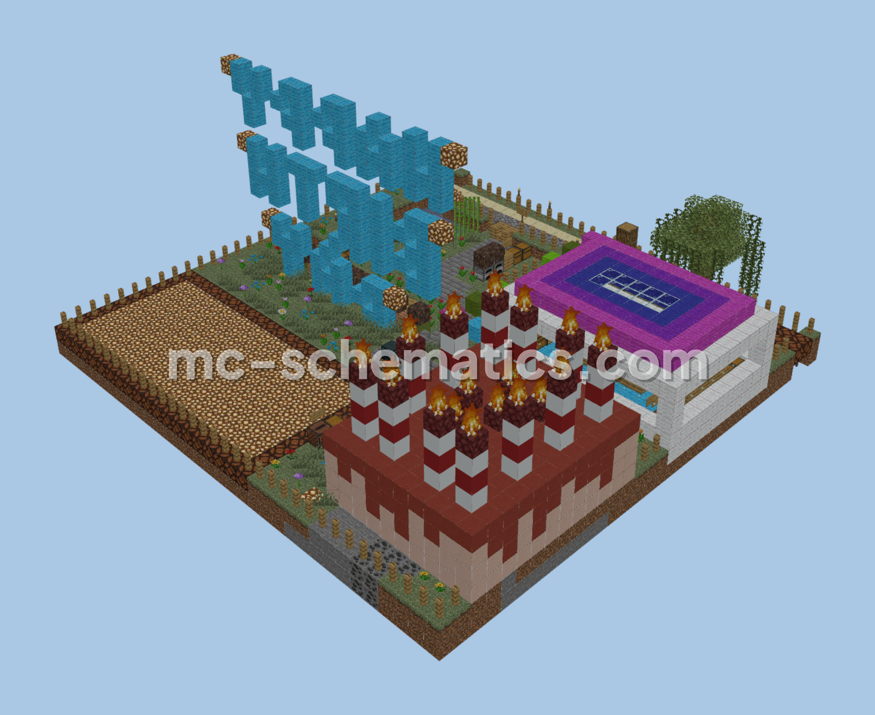 Celebration Area with Gifts and Food Minecraft schematic preview