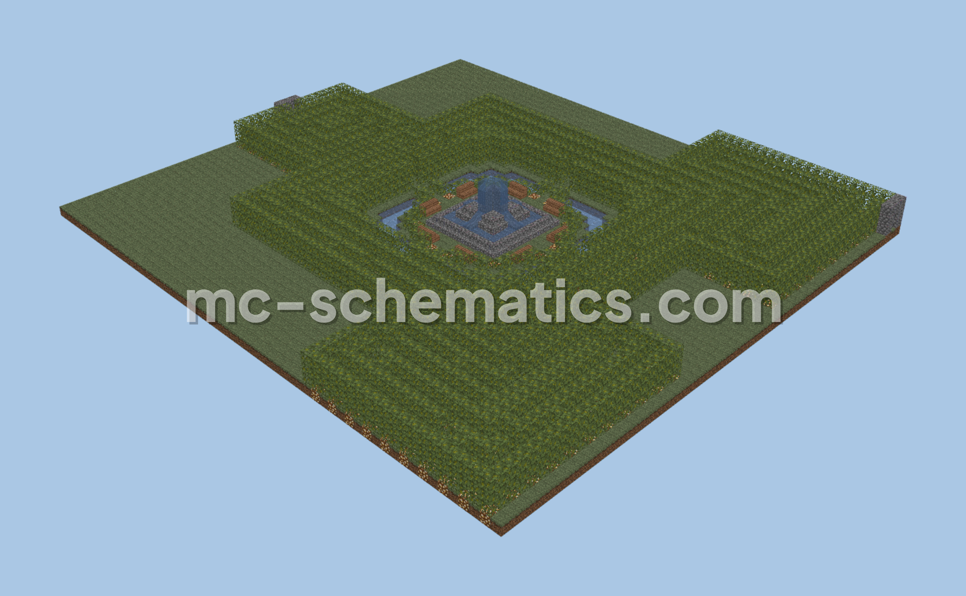 Central Fountain Maze Schematic Minecraft schematic preview