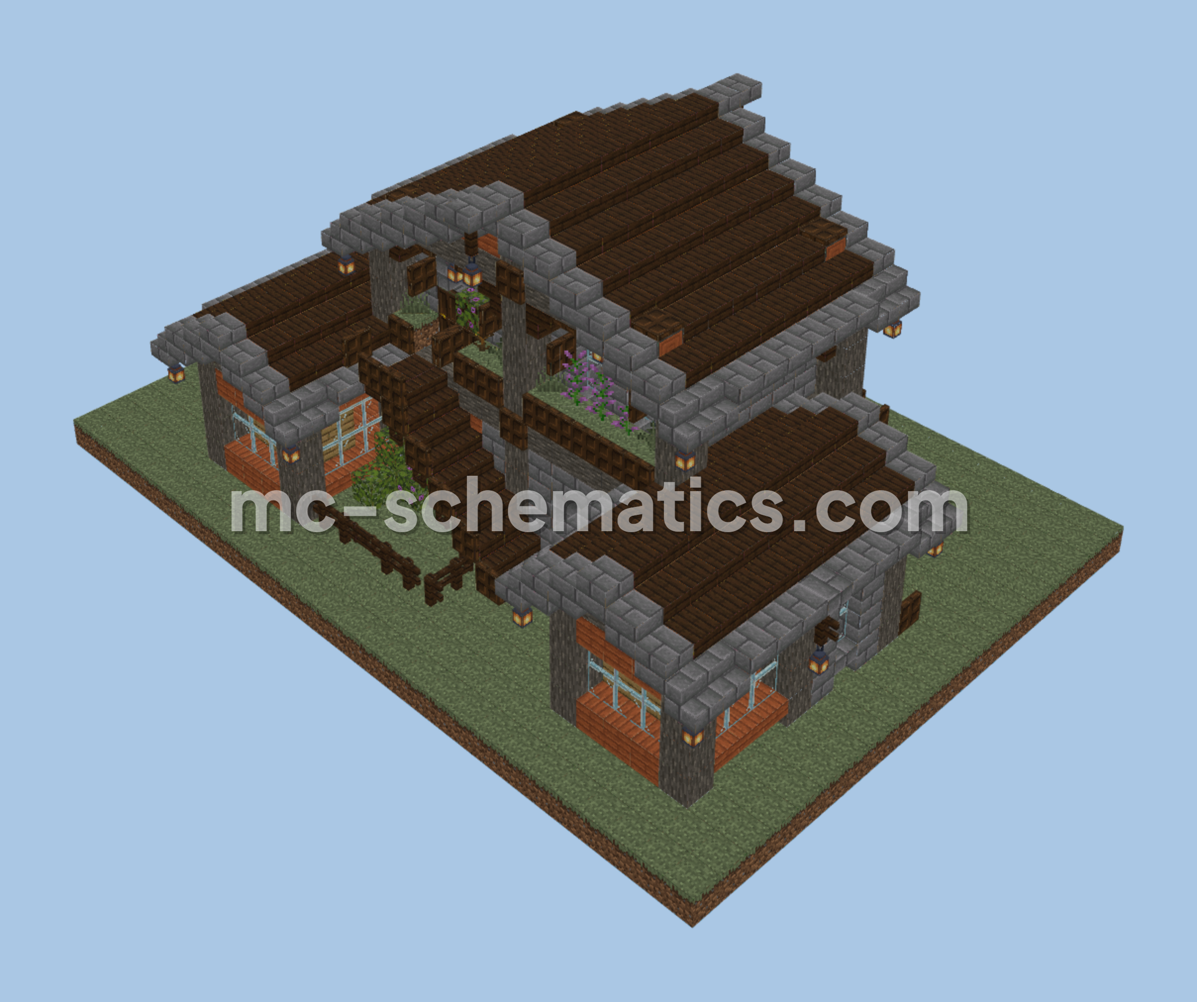 Charming Medieval Starter Home Schematic Minecraft schematic