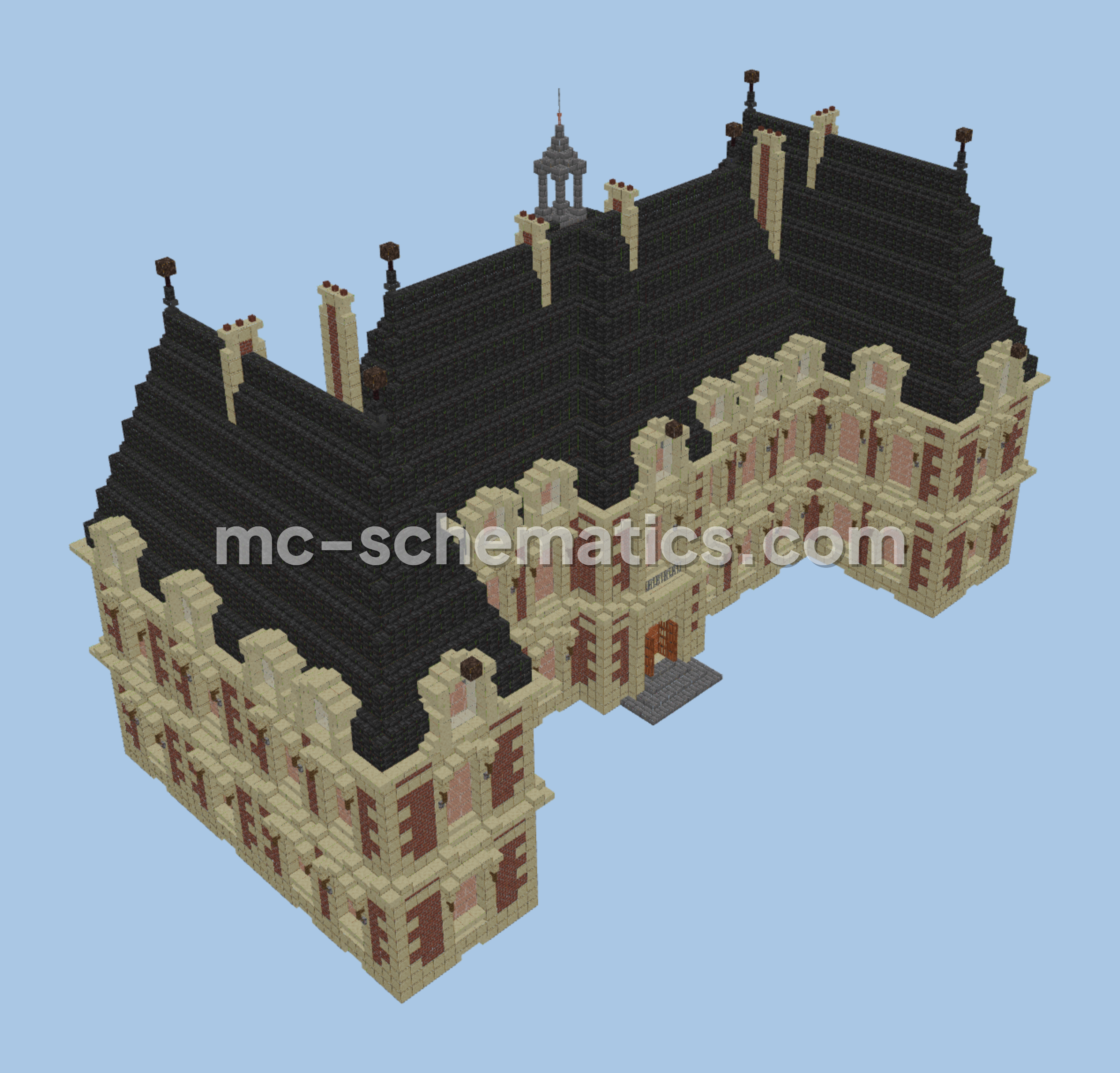 Chateau de Sceaux Medieval Castle Minecraft schematic preview
