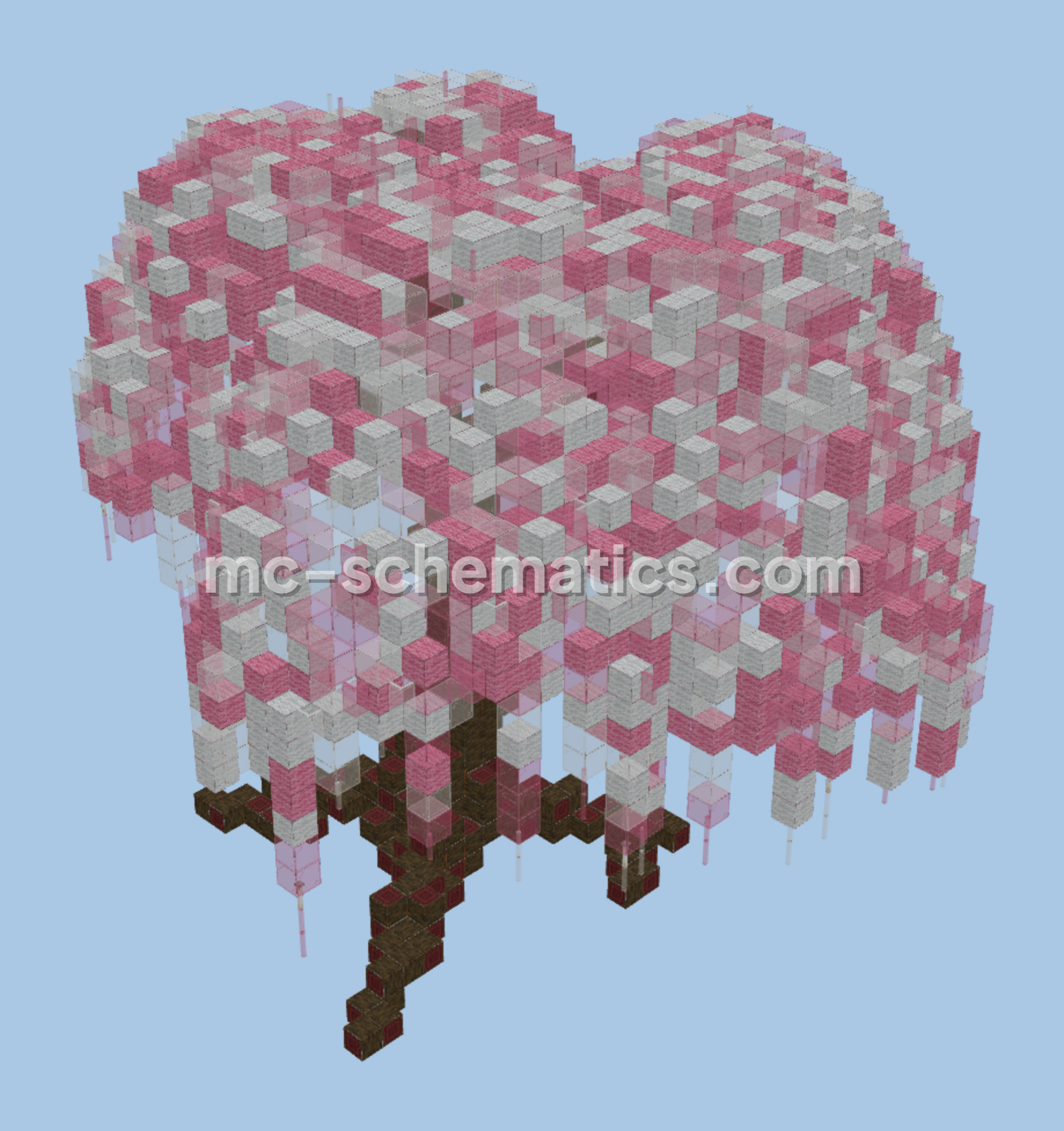 Cherry Blossom Garden Minecraft schematic preview