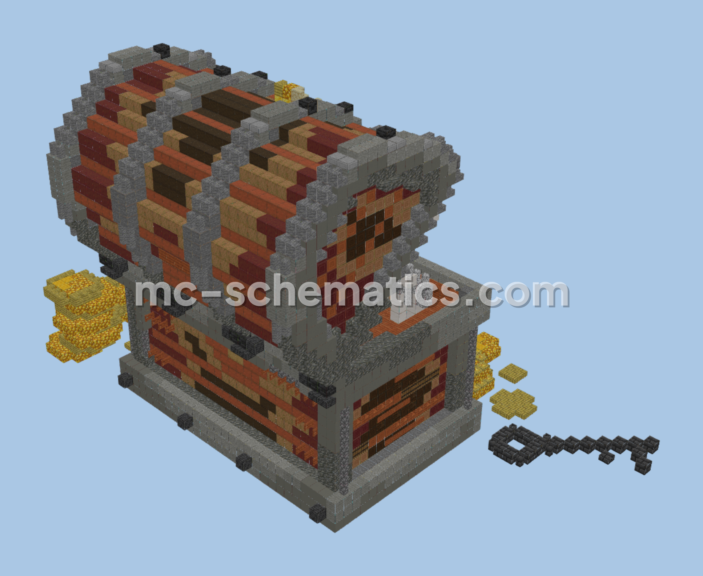 Chest-Shaped Storage Building Minecraft schematic preview