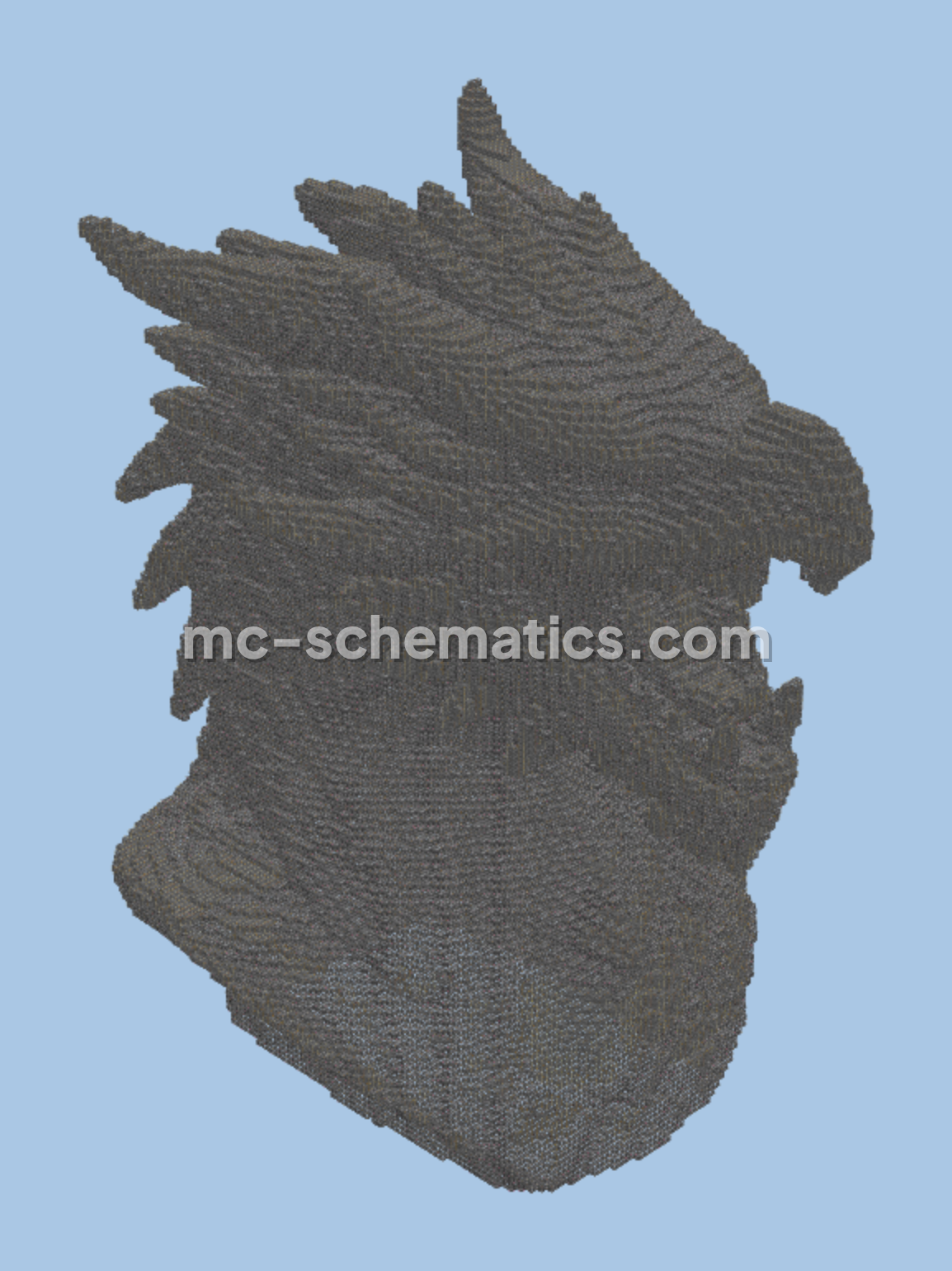 Chinese Statue Head Minecraft Build Minecraft schematic preview