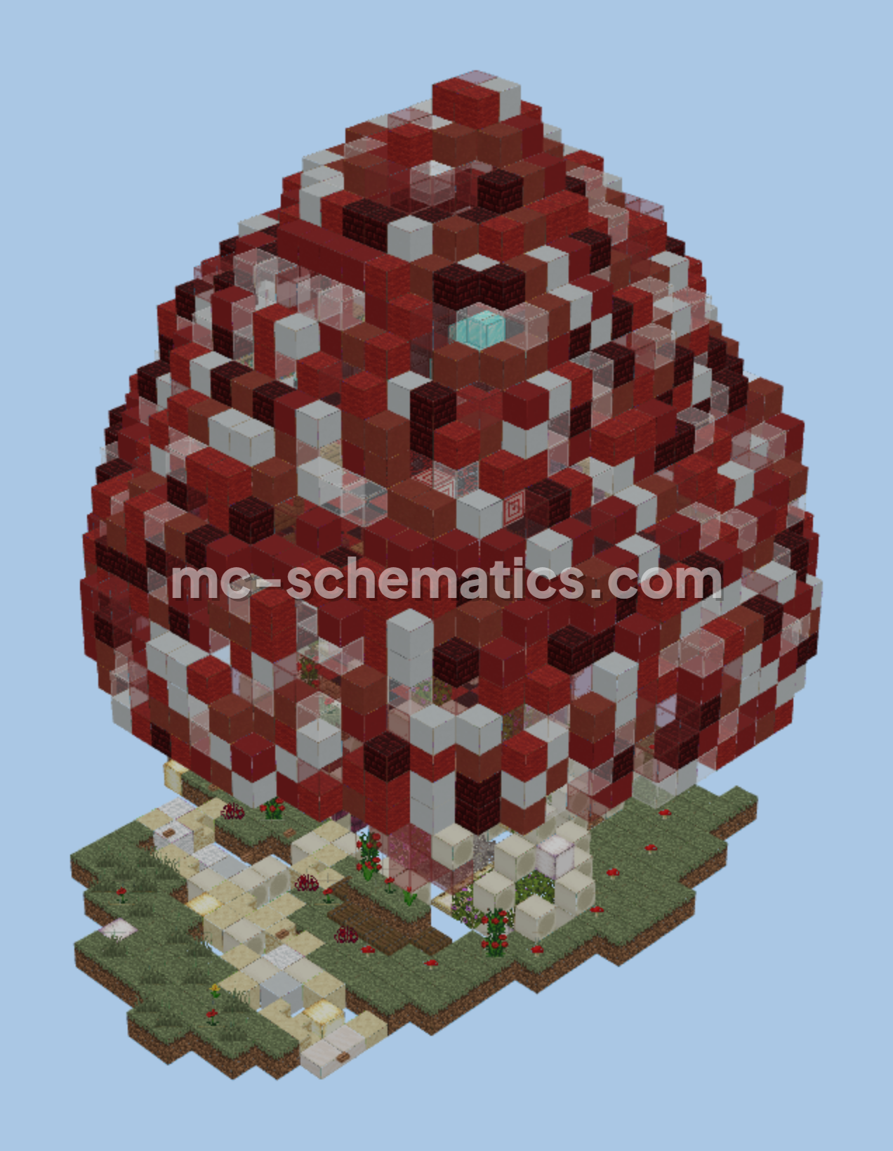 Chonky Red Mushroom Decoration Minecraft schematic preview