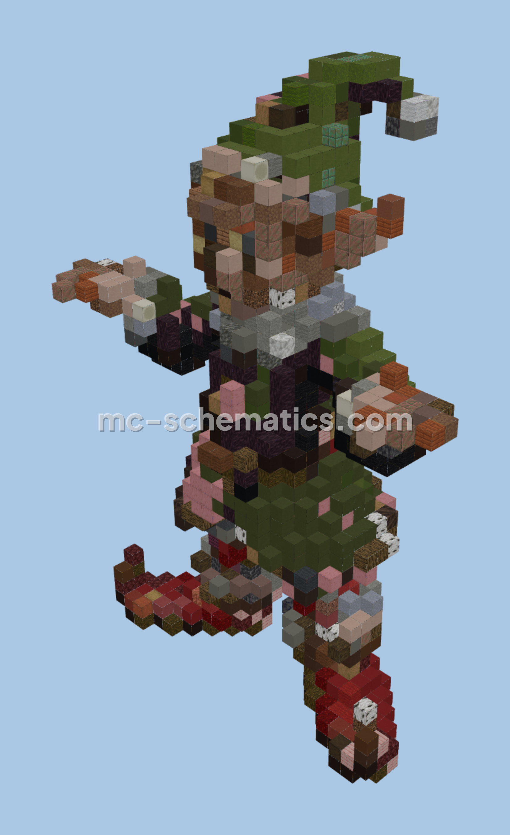 Christmas Elf Structure Minecraft schematic preview
