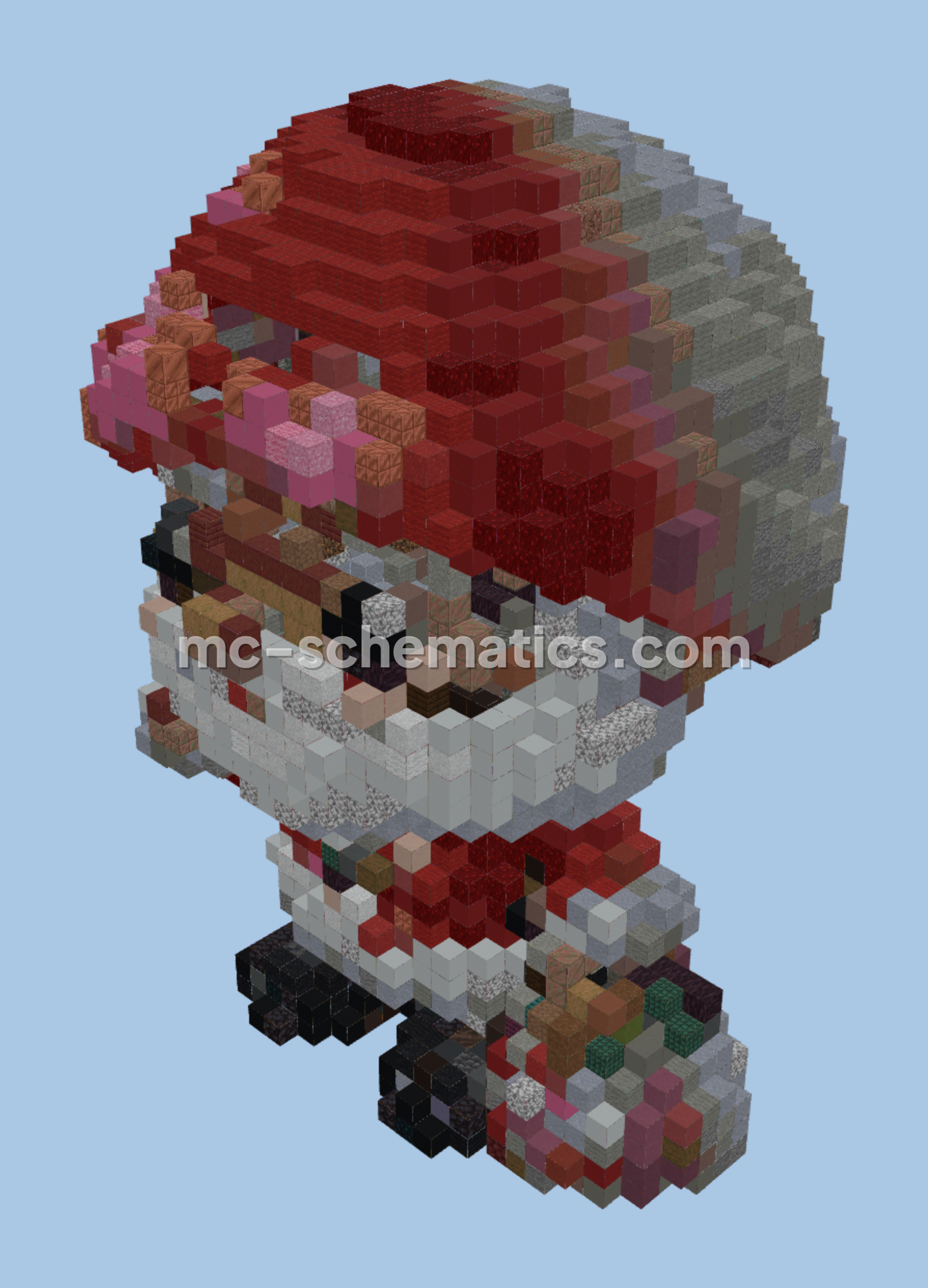 Christmas Little Santa Claus Statue Minecraft schematic preview