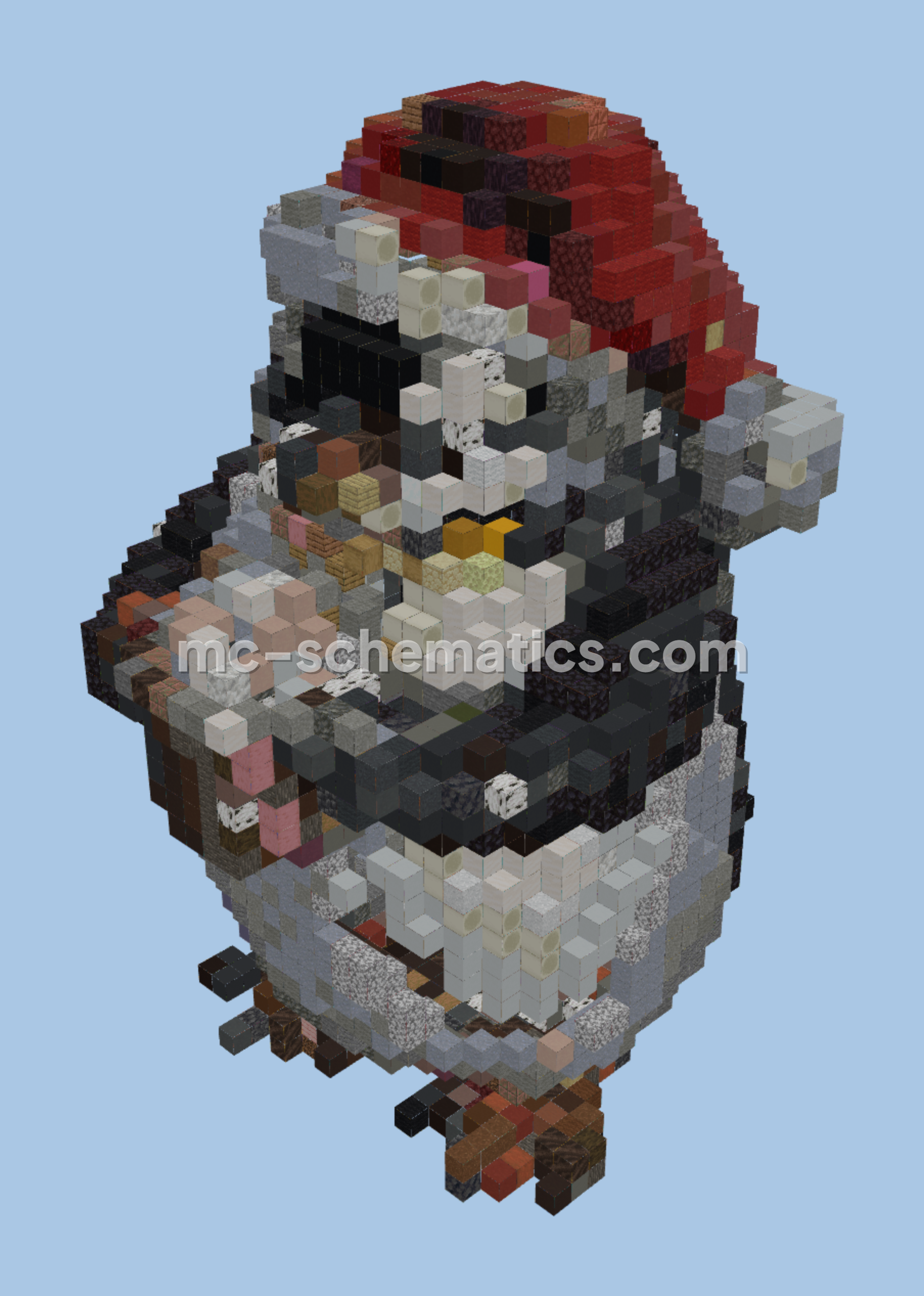 Christmas Penguin Statue Minecraft schematic preview