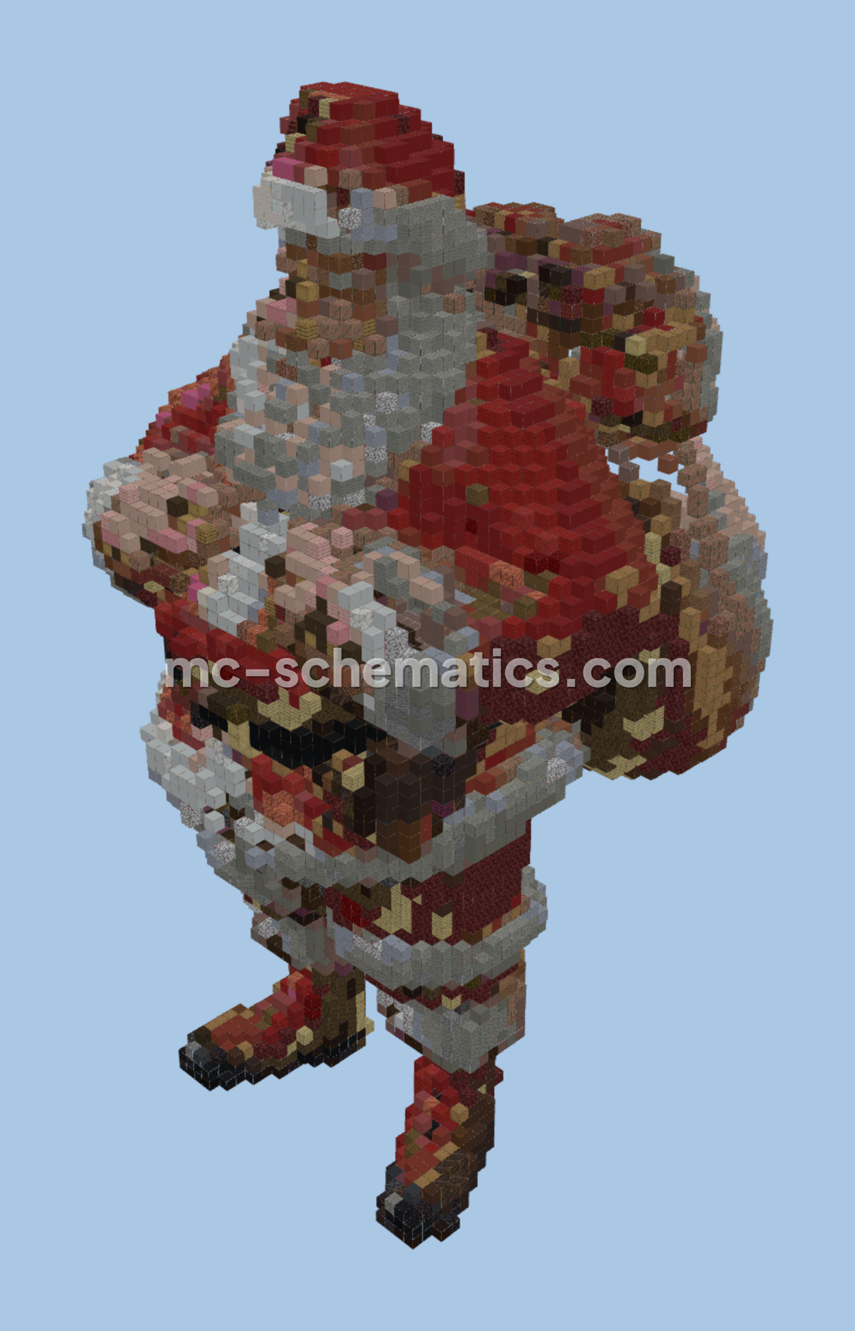 Christmas Santa Claus Statue Minecraft schematic preview