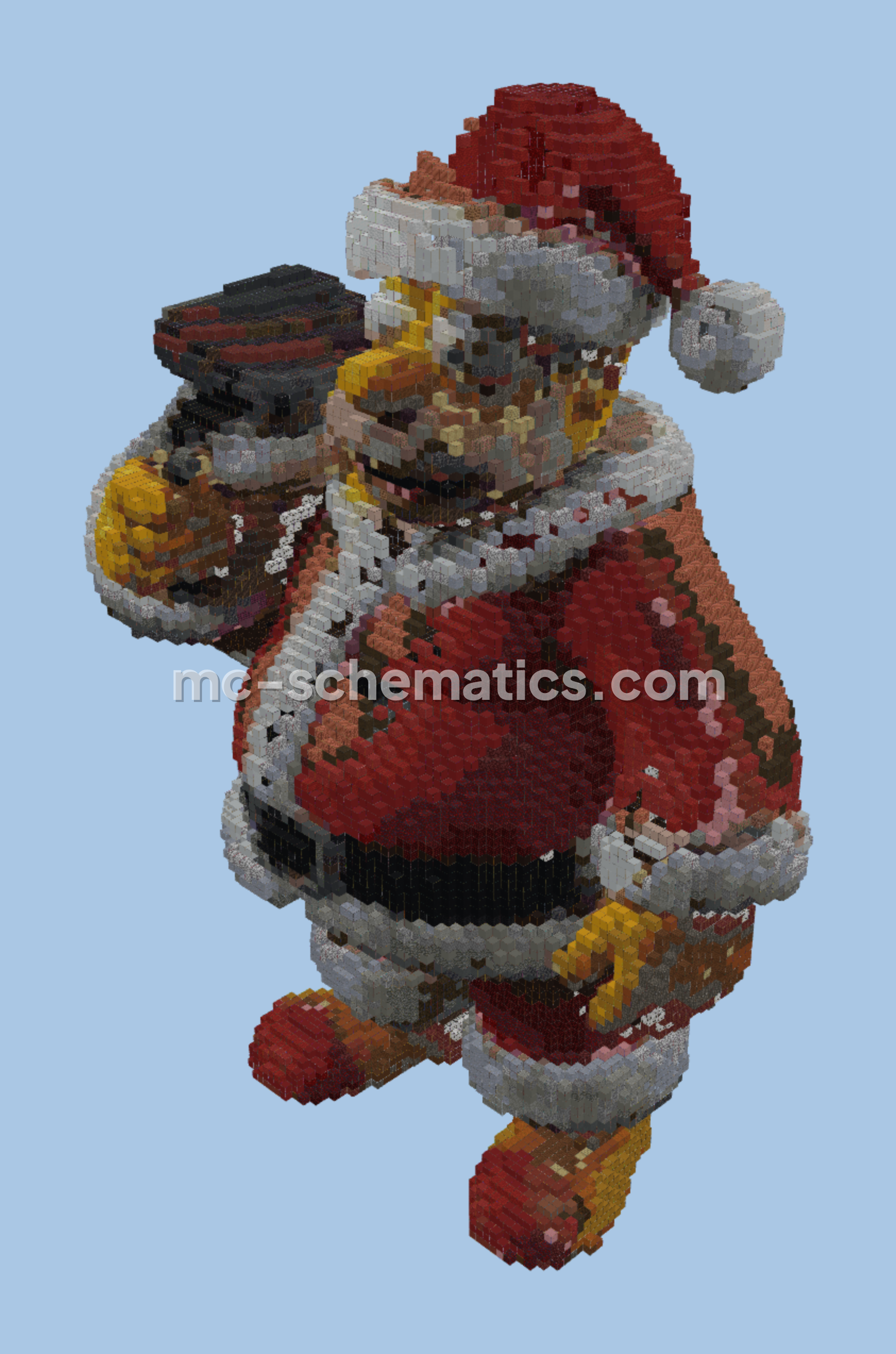 Christmas Santa Homer Simpson Statue Minecraft schematic preview