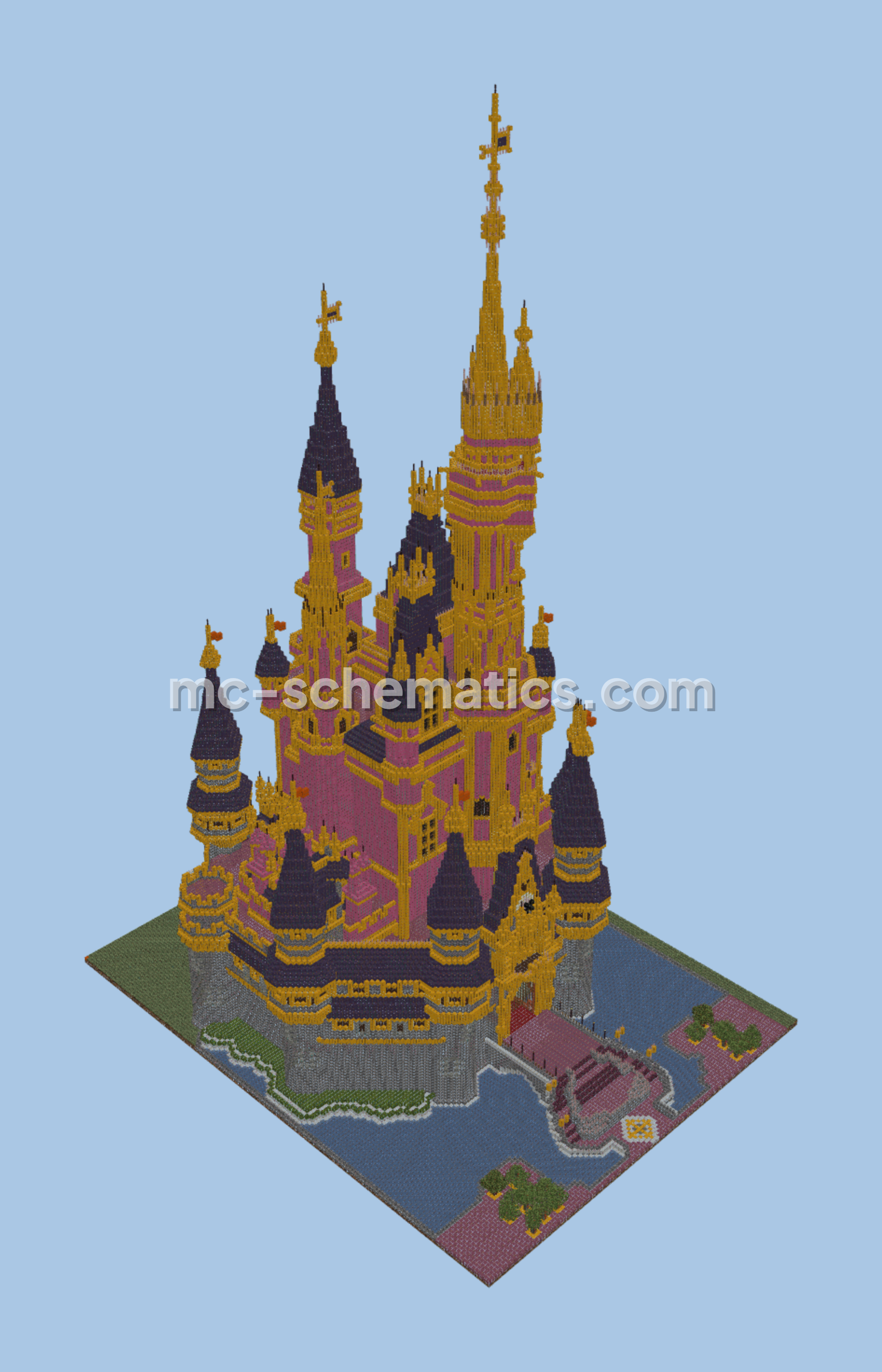 Cinderella Castle Minecraft schematic preview