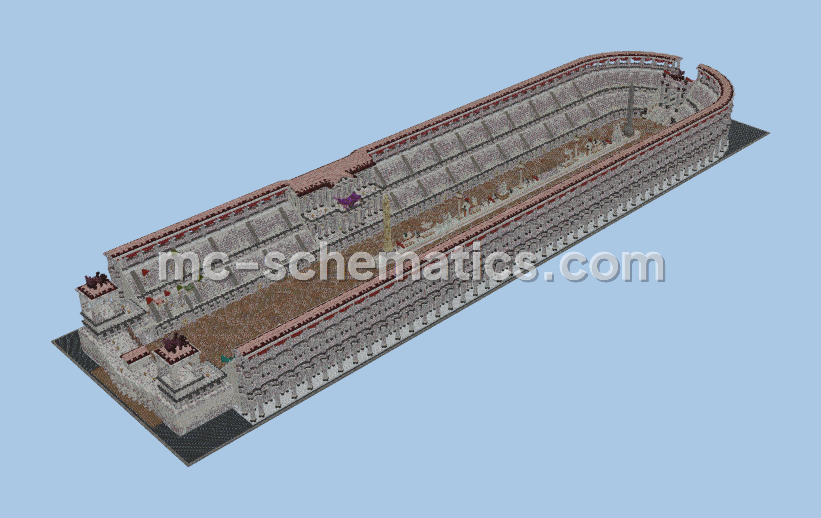 Circus Maximus Arena Minecraft schematic preview