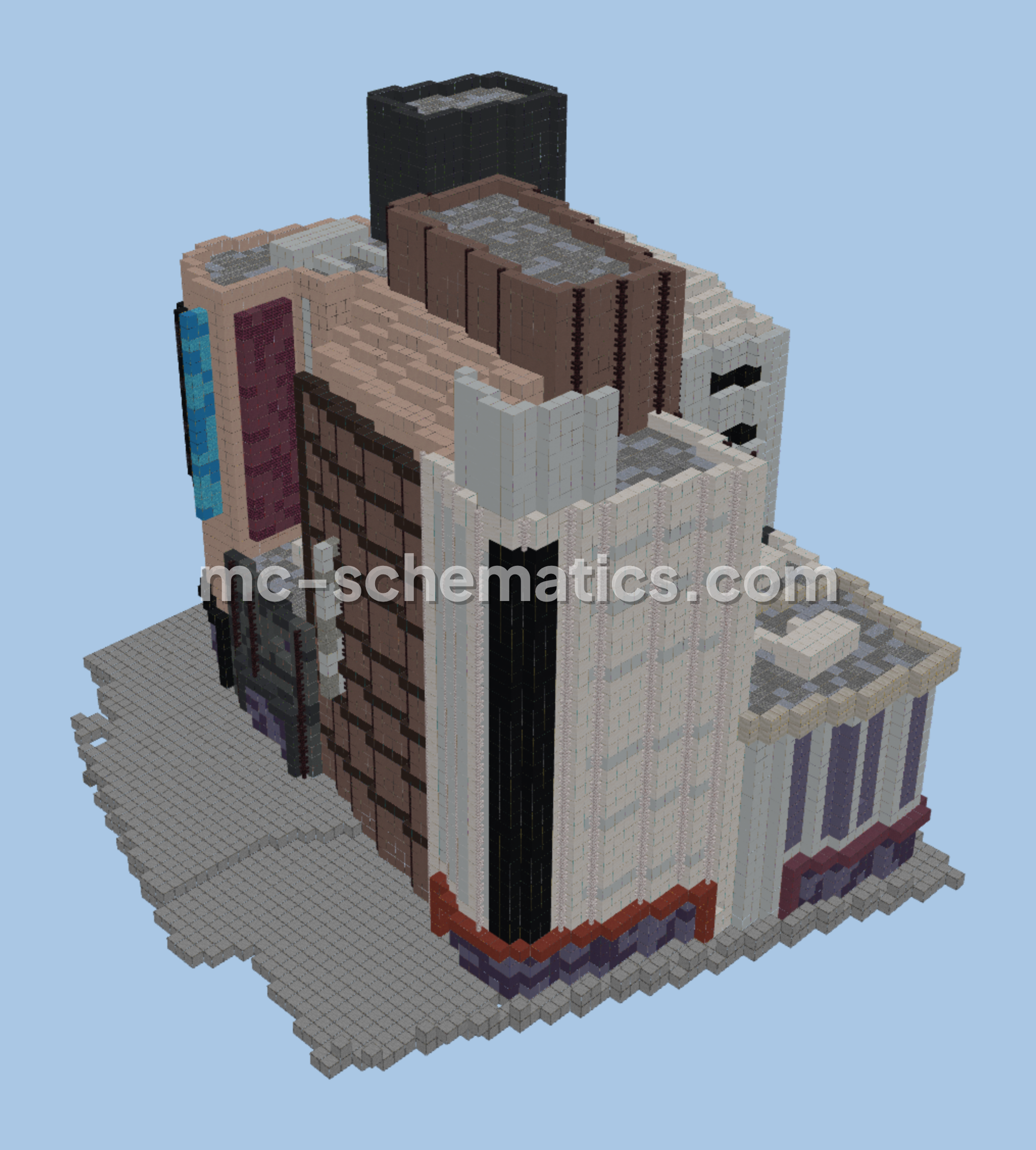 City Area Minecraft Build Minecraft schematic preview