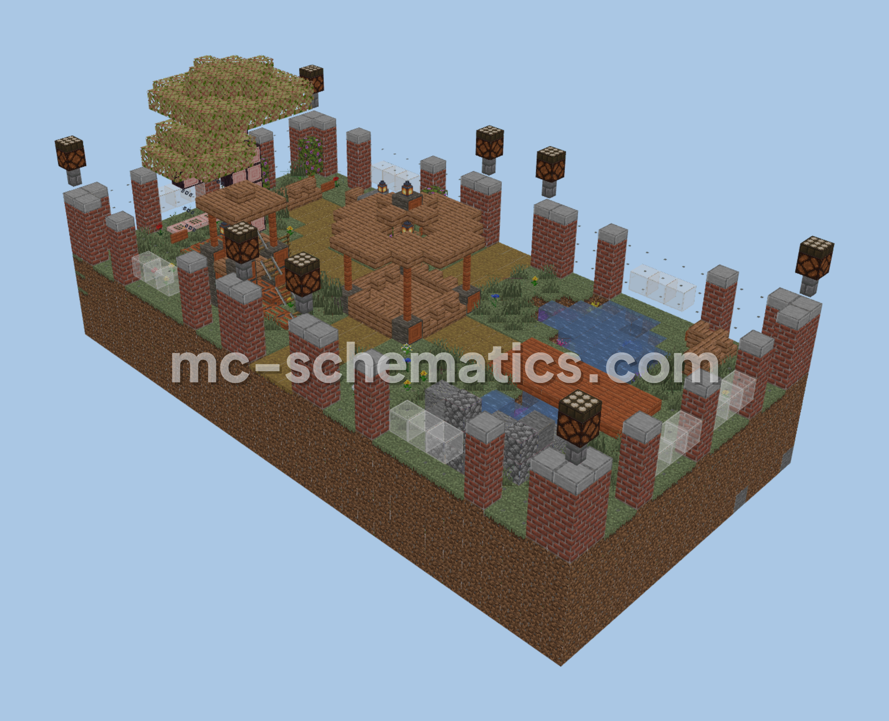 City Park Garden Minecraft schematic preview