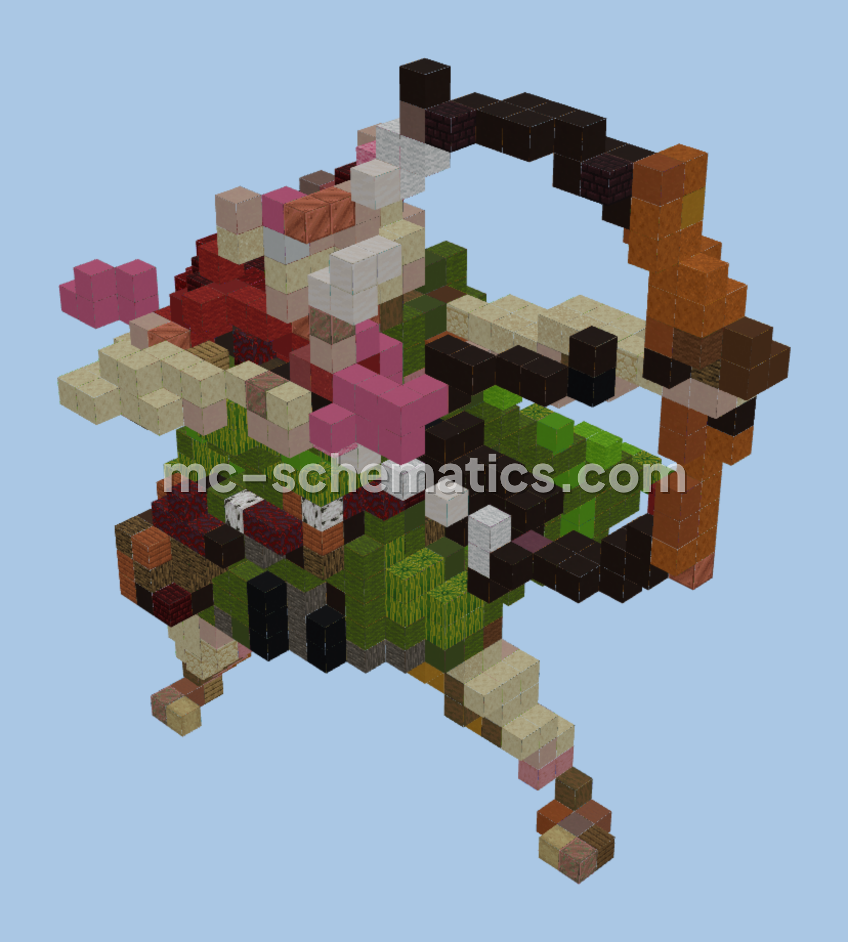 Clash of Clans Archer Pixel Art Minecraft schematic preview