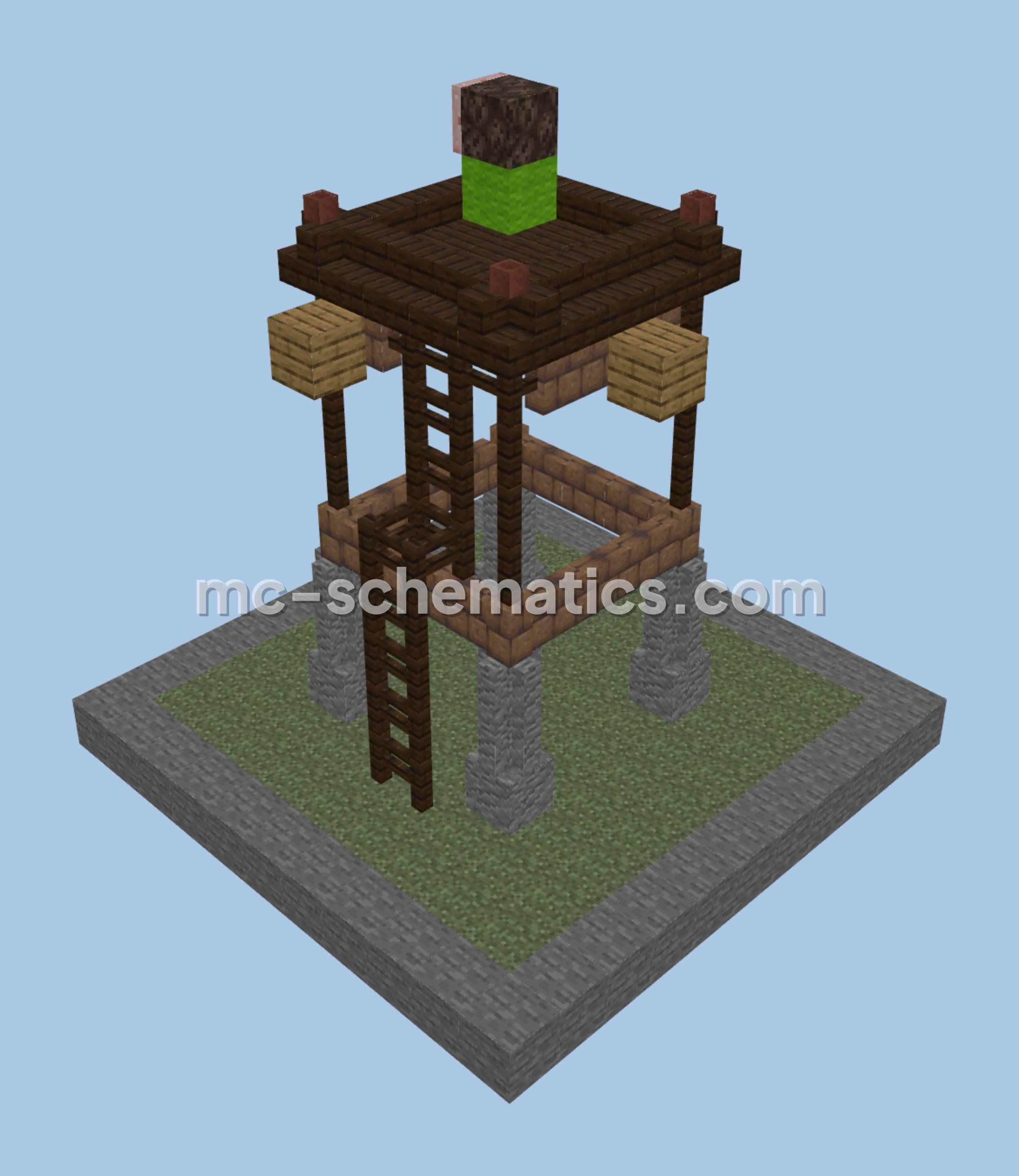 Clash of Clans Archer Tower - Level 4 Build Minecraft schematic preview