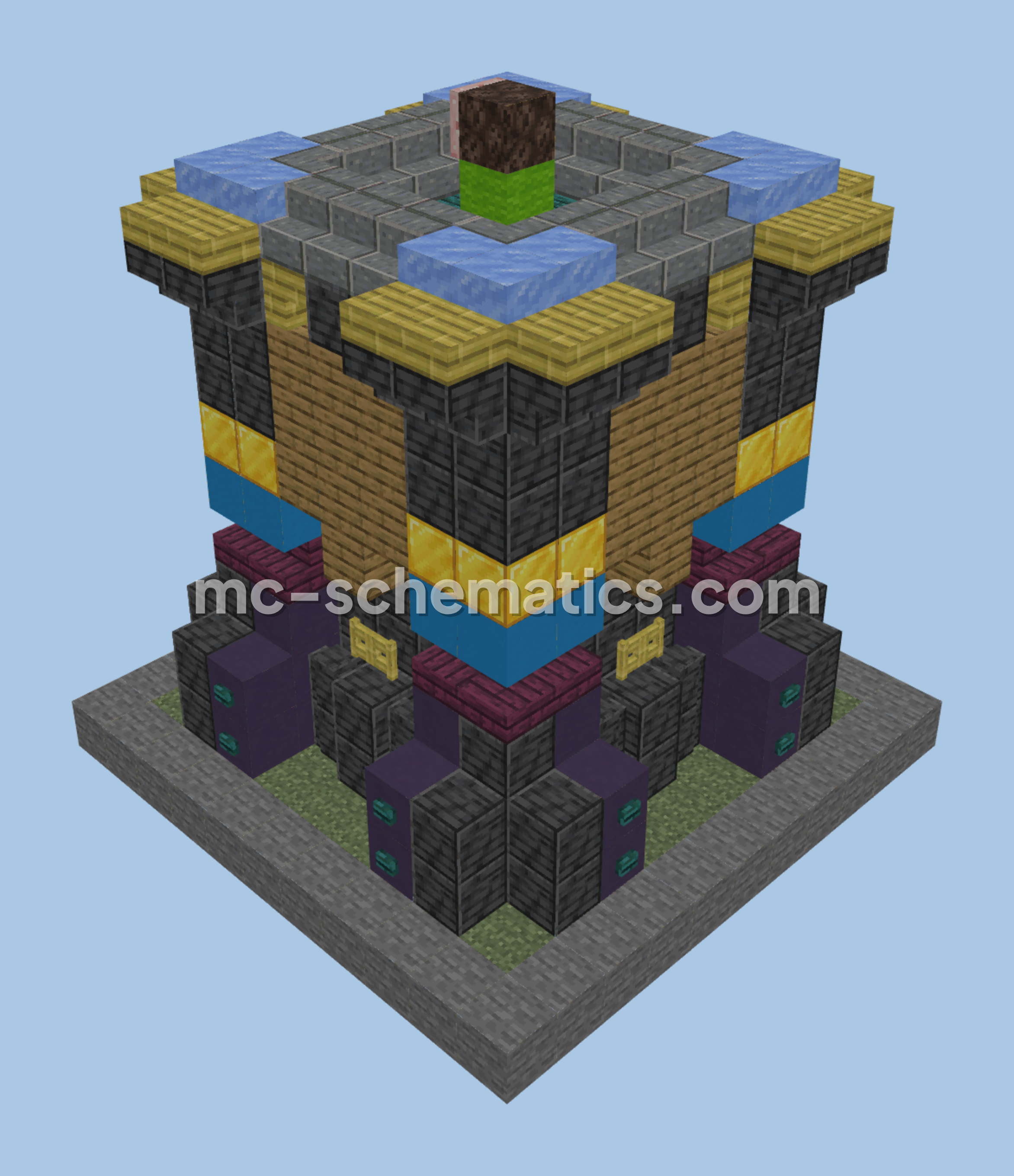 Clash of Clans Archer Tower Minecraft Build Minecraft schematic preview