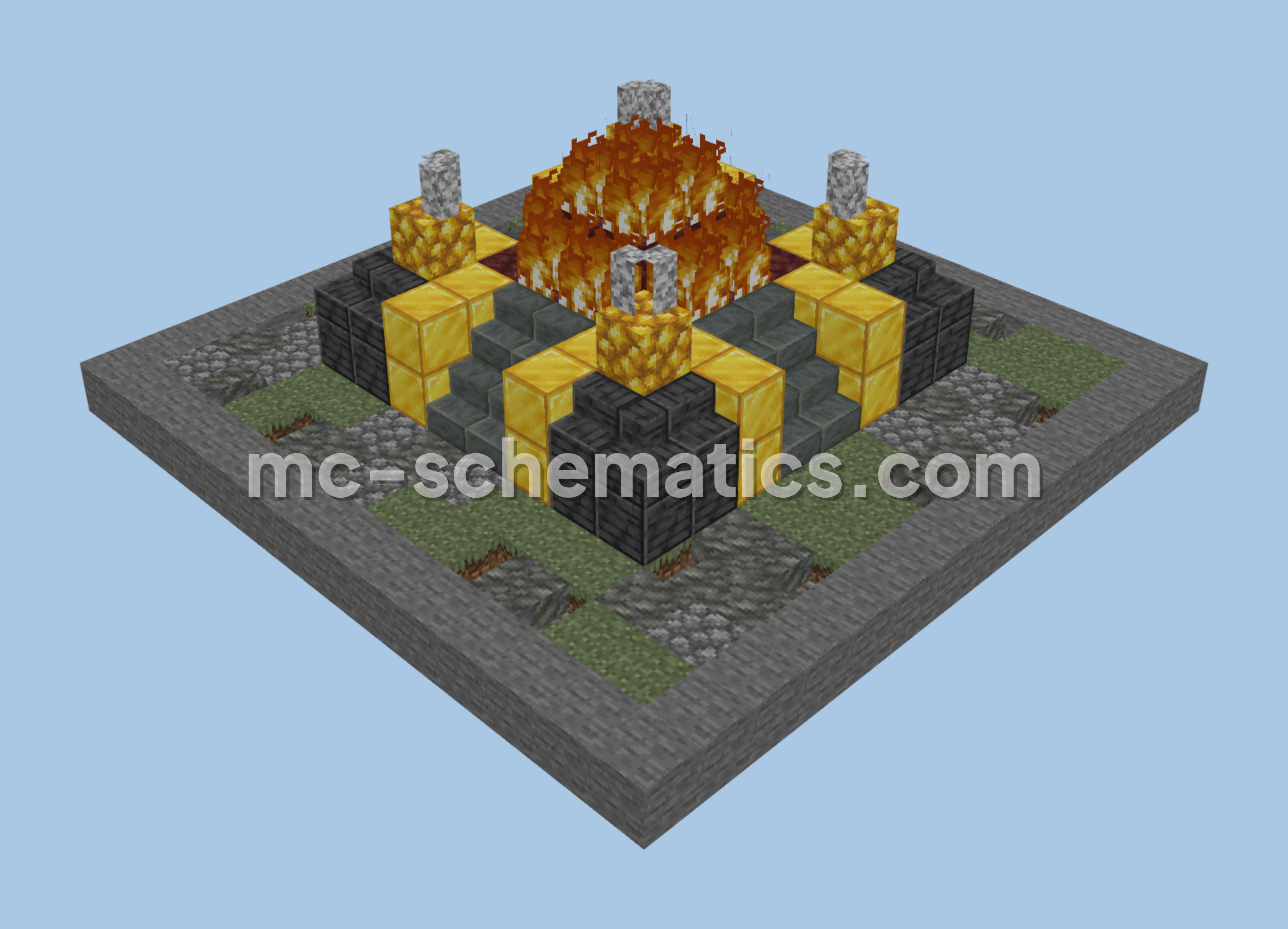 Clash of Clans Army Camp Level 13 Structure Minecraft schematic preview