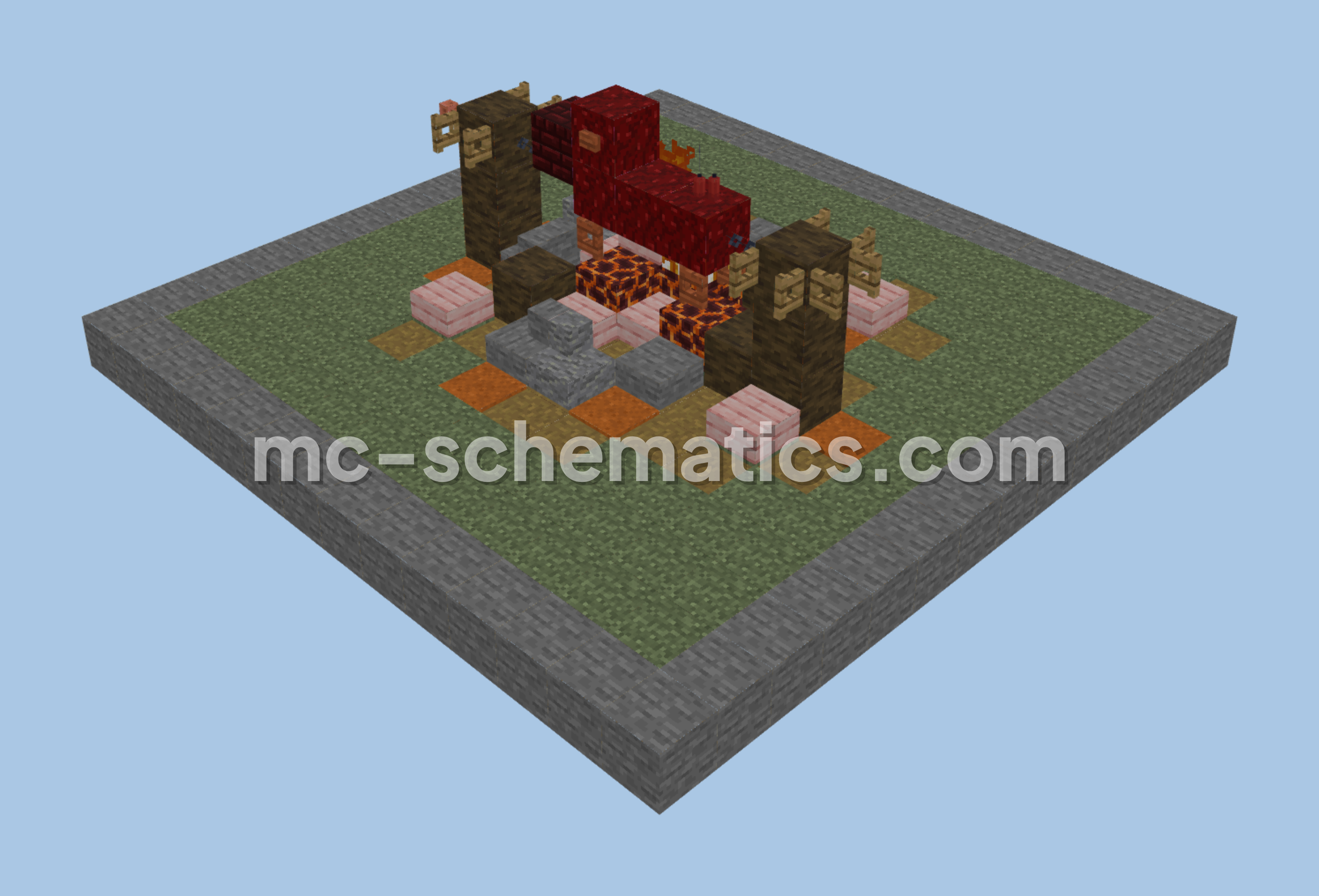 Clash of Clans Army Camp Level 5 Build Minecraft schematic