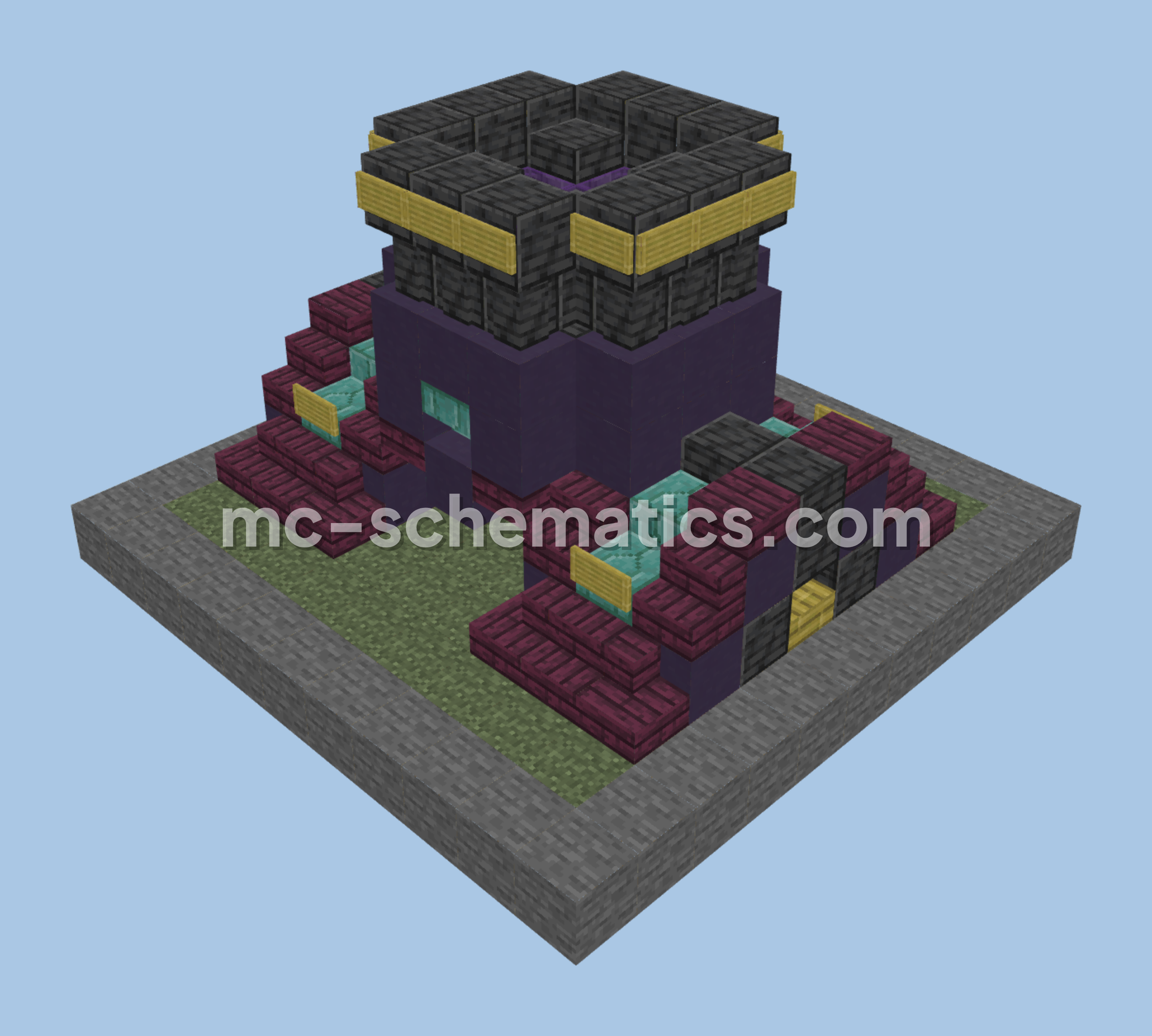 Clash of Clans Mortar Level 15 Structure Minecraft schematic preview