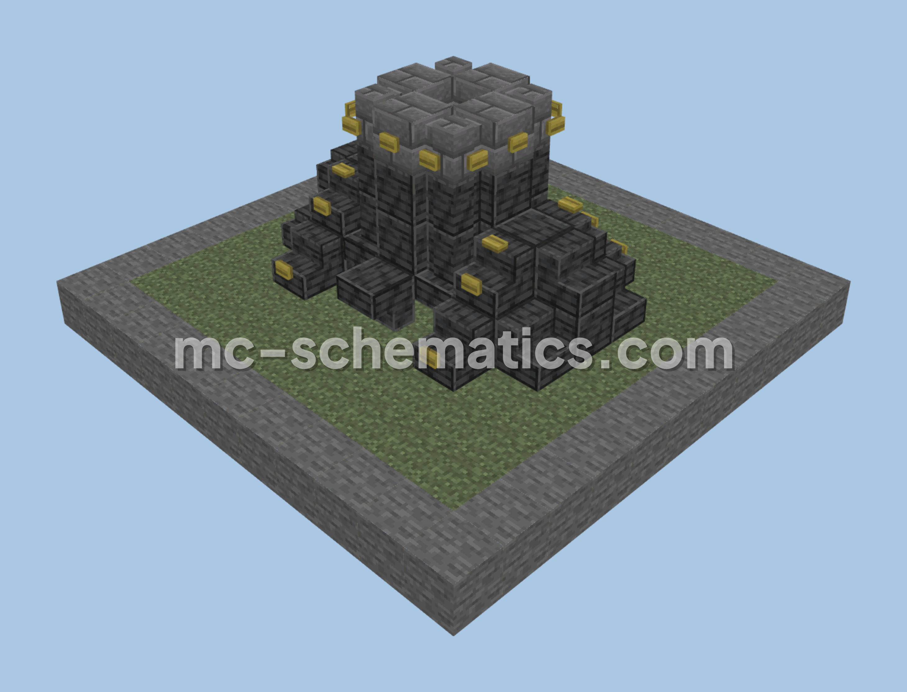 Clash of Clans Mortar Level 8 Structure Minecraft schematic