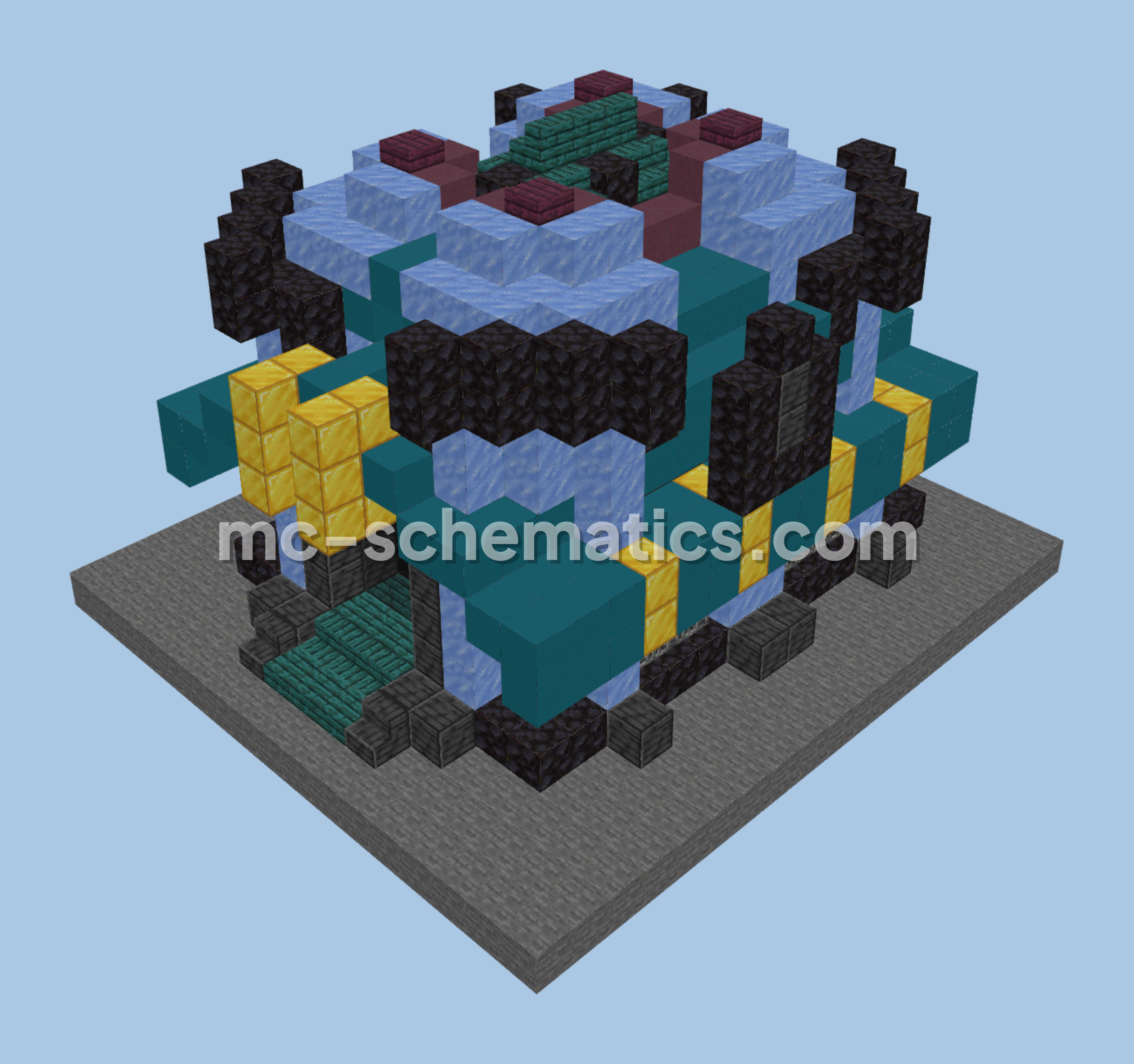 Clash of Clans Town Hall Level 13 Minecraft Build Minecraft schematic preview